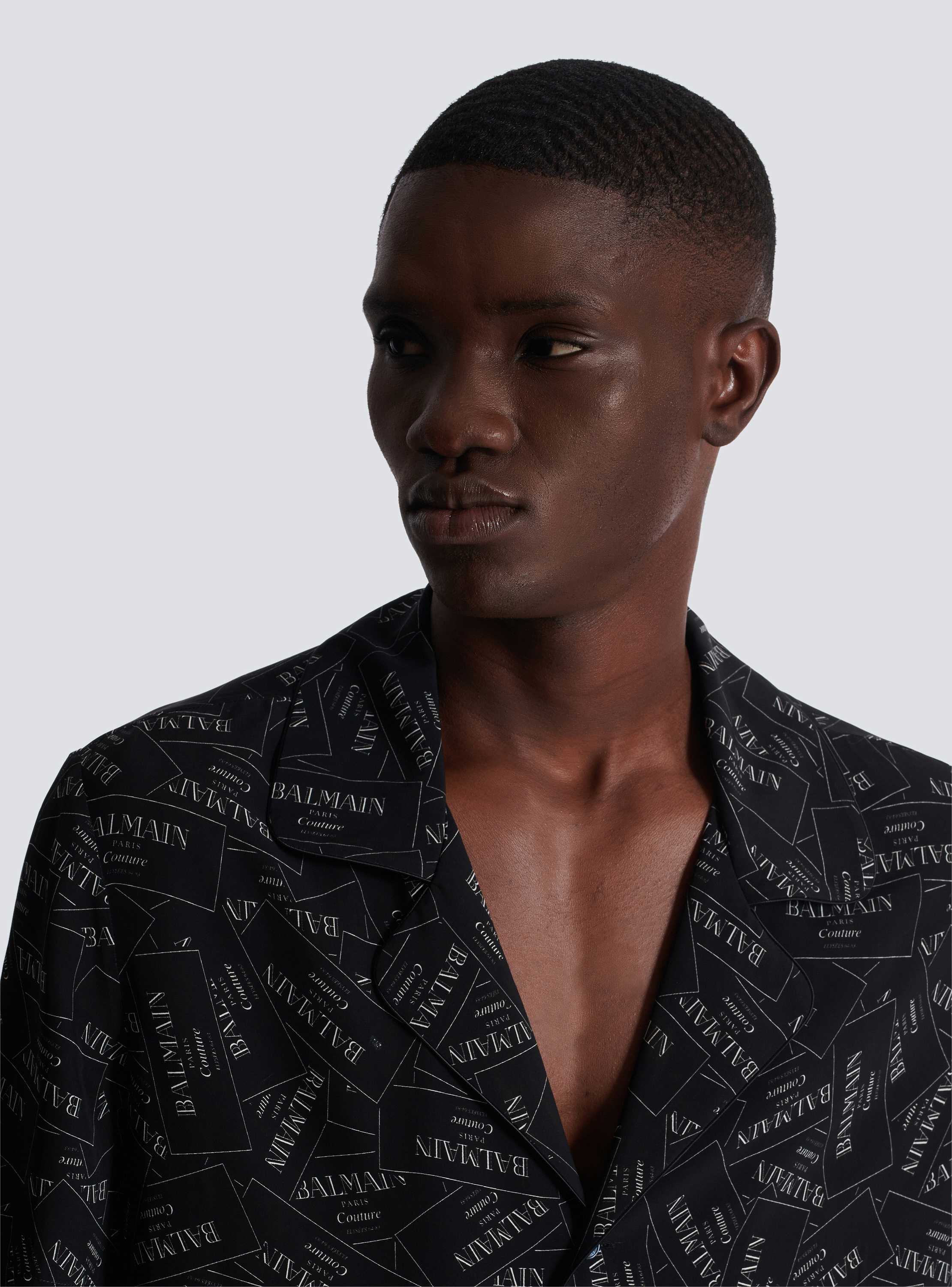 【BALMAIN】プリントシャツ ■送料・関税込■ Balmainラベル オールオーバープリント パジャマシャツ - Men
