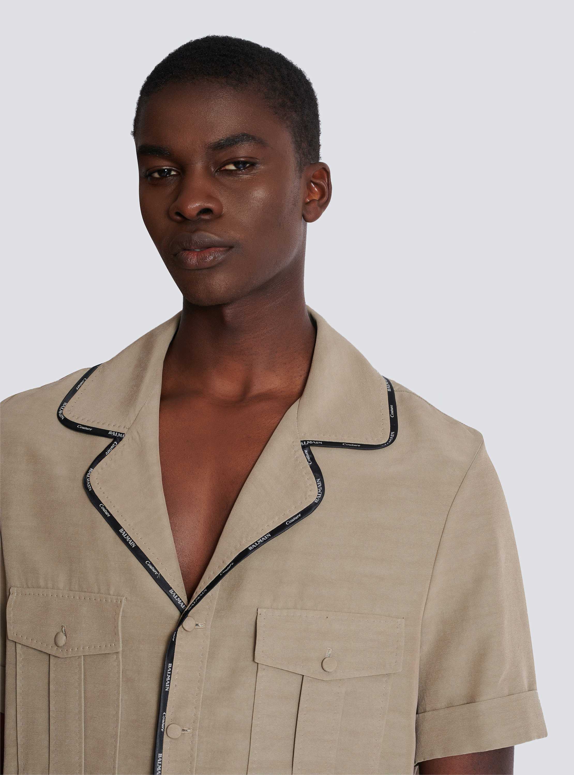 Cupro pyjama shirt with pockets