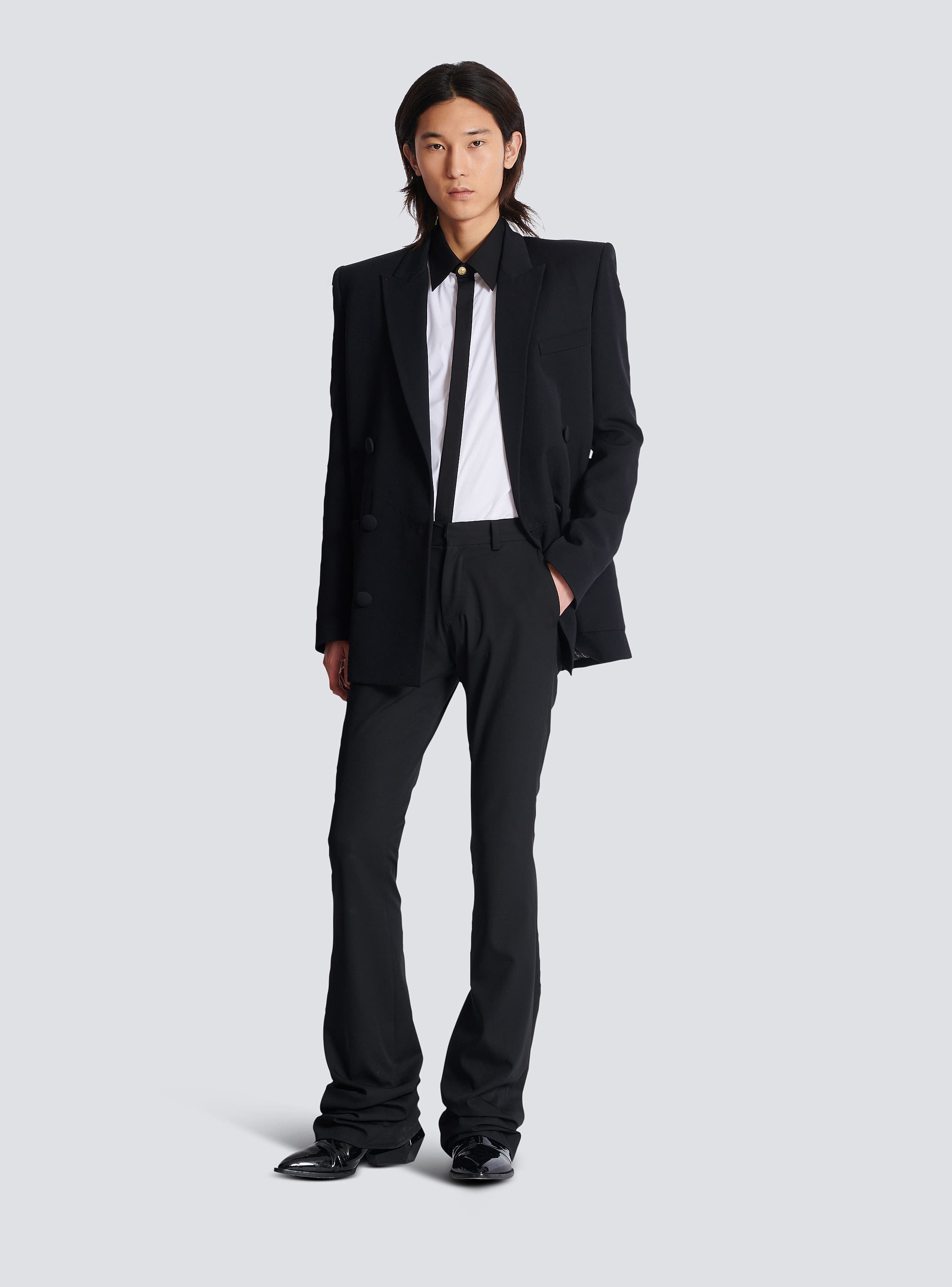 Two-tone poplin shirt - Men | BALMAIN