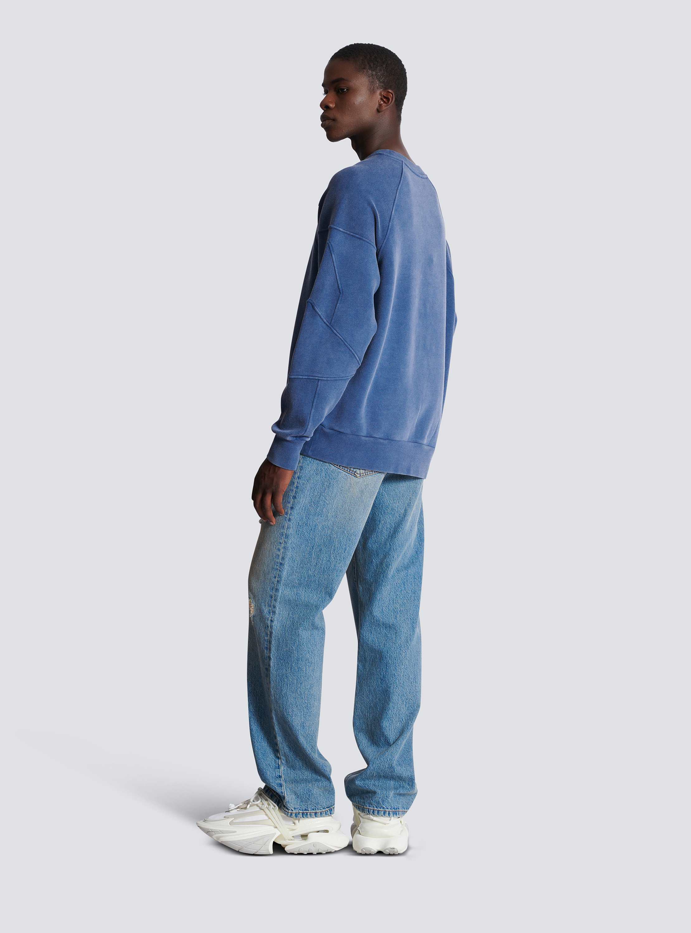 Ribbed sweatshirt with 