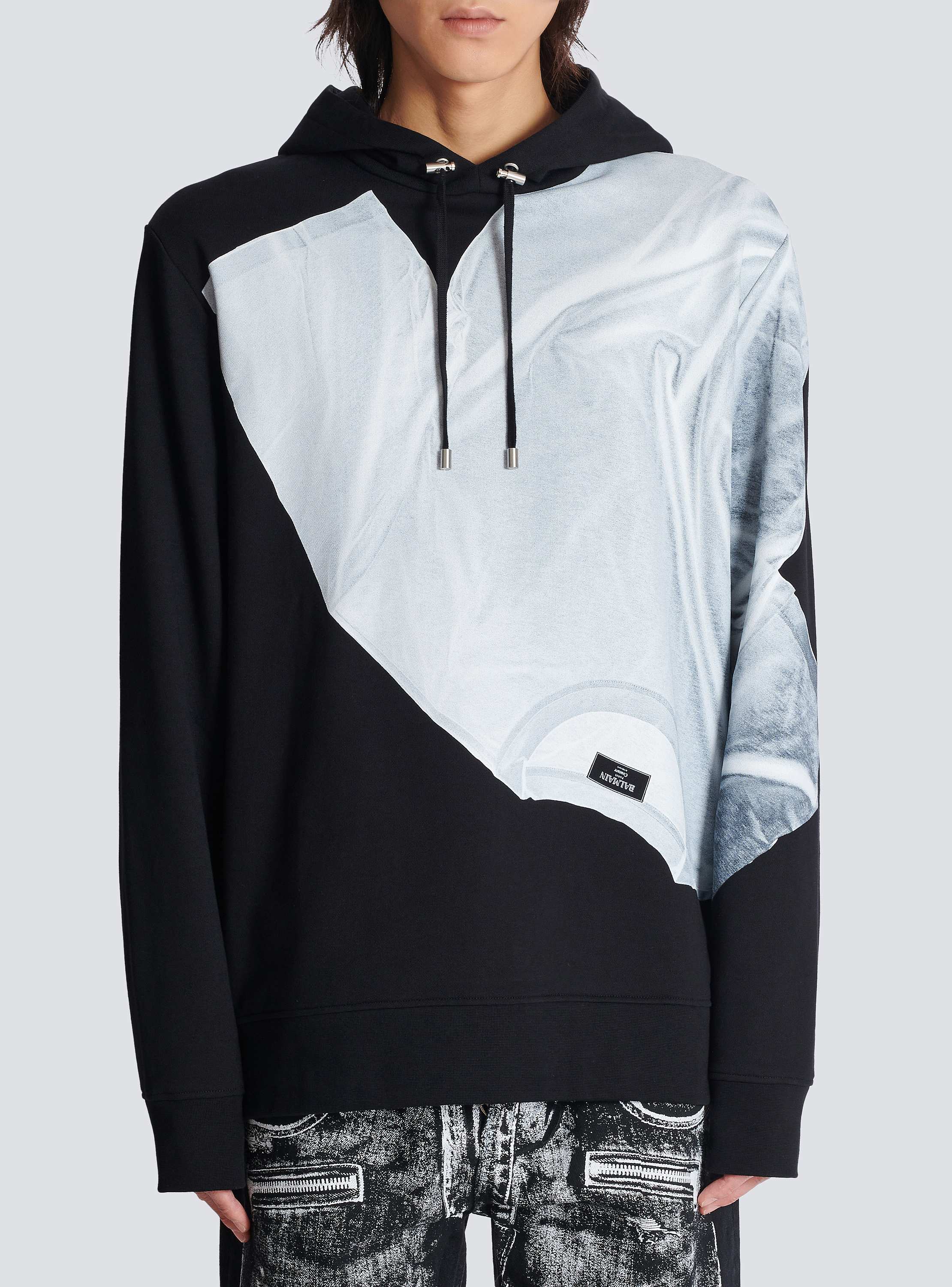 トロンプルイユ Tシャツプリント フーディー - Men | BALMAIN