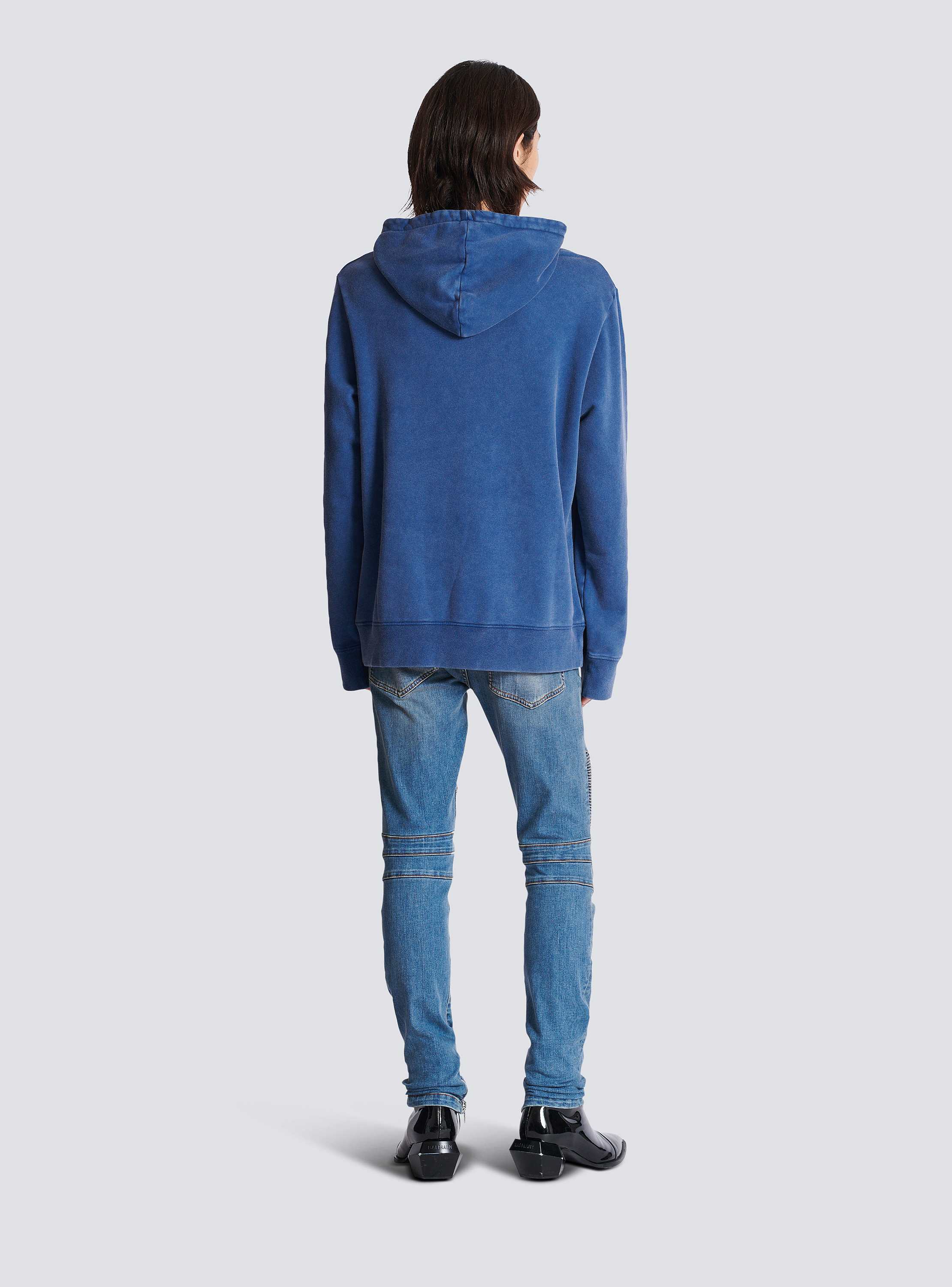 Balmain ネイビー Vintage Balmain Embroidered フーディ Vintage Balmain embroidered hoodie - Men | BALMAIN