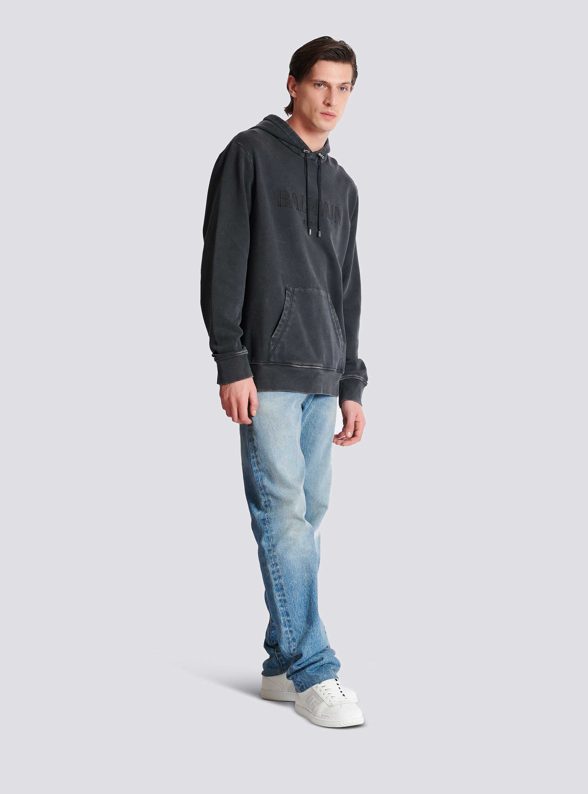 パーカー・フーディ BALMAIN Men Hoodies AH0JT047GC87 EGP DS24581 M Balmain Signature hoodie white white - Men | BALMAIN