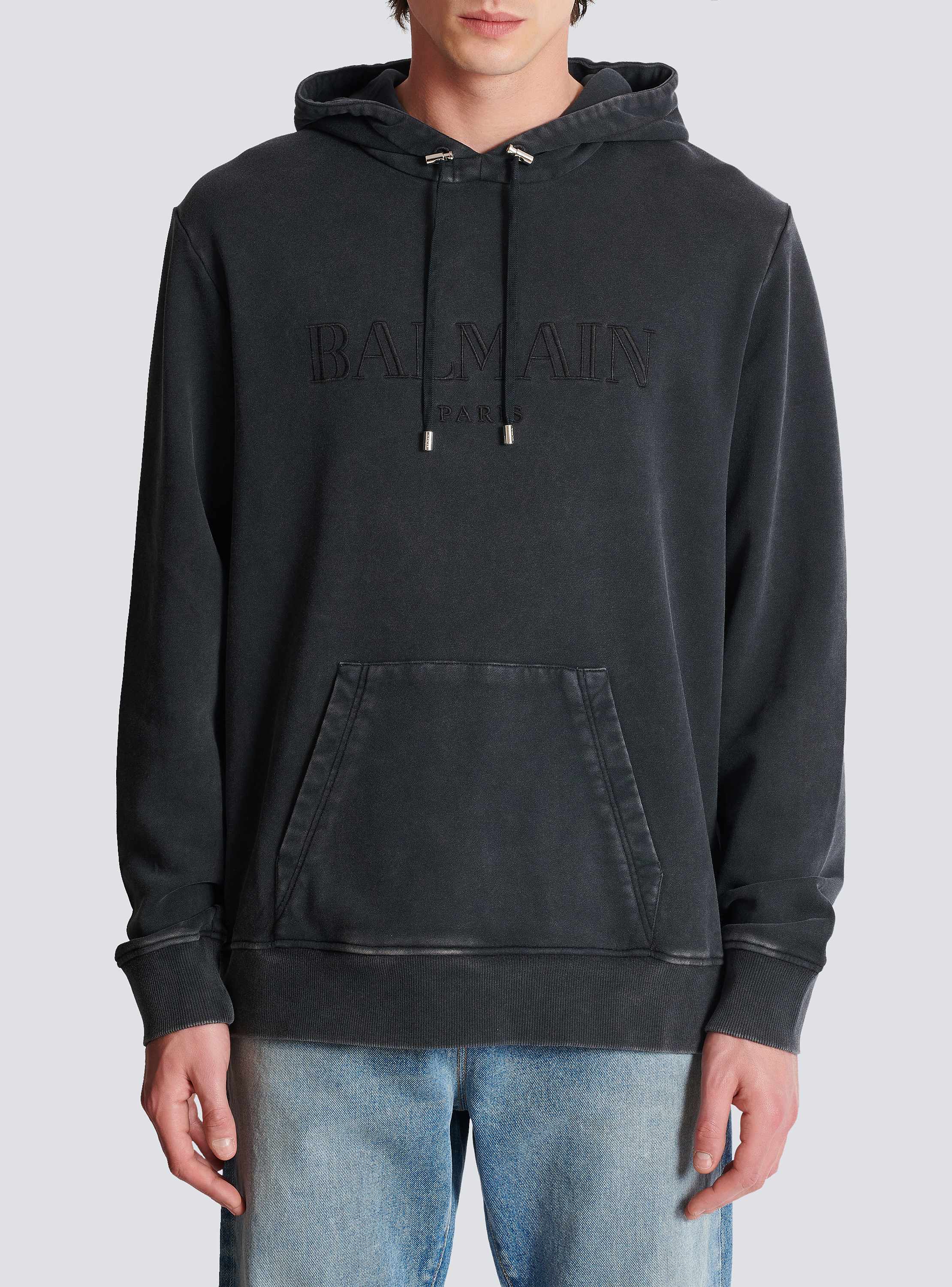 パーカー・フーディ Balmain Dark Blue Vintage Hoodie With Embroidered Logo Vintage Balmain embroidered hoodie - Men | BALMAIN