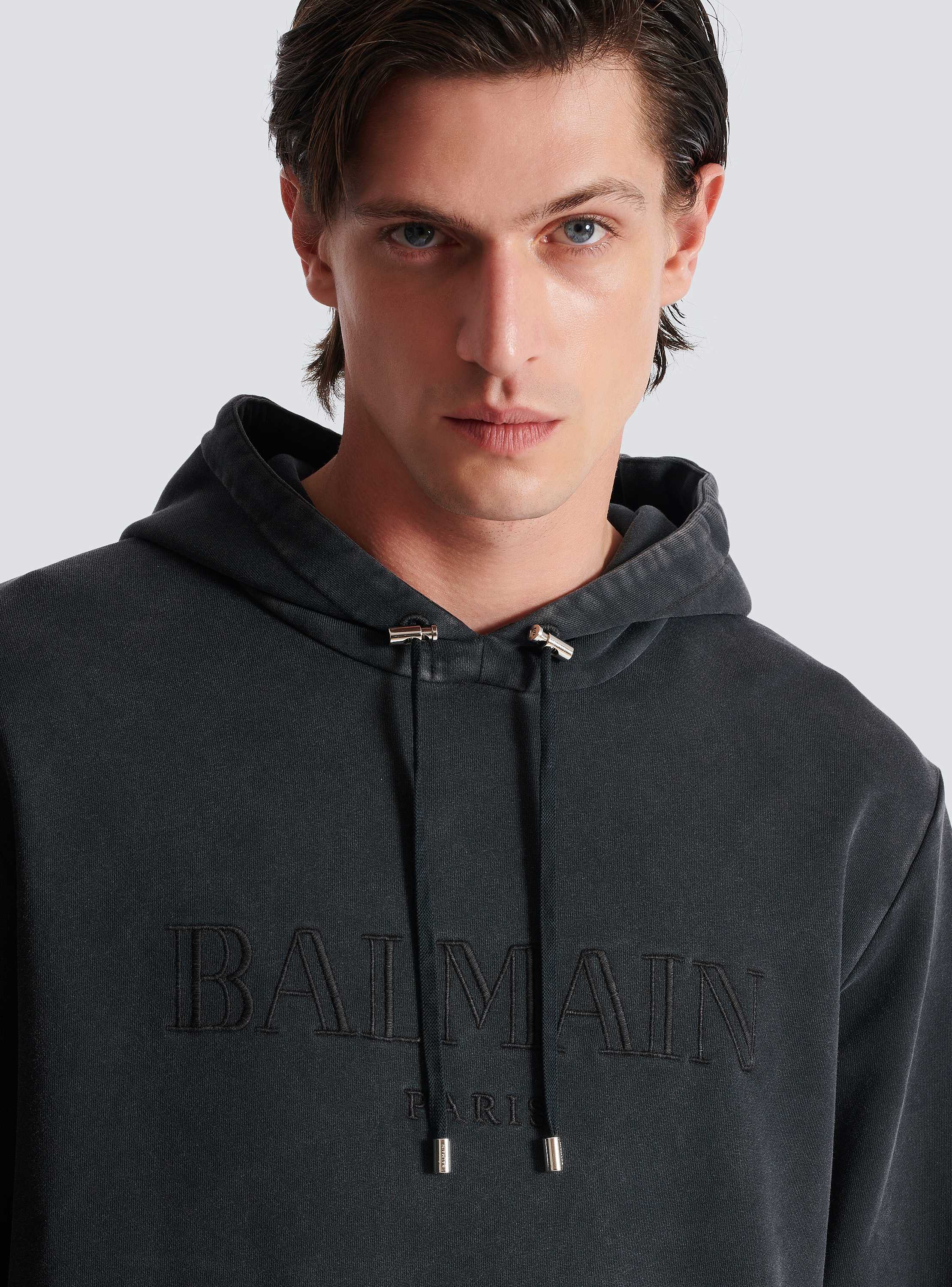 Vintage Balmain embroidered hoodie grey grey - Men | BALMAIN