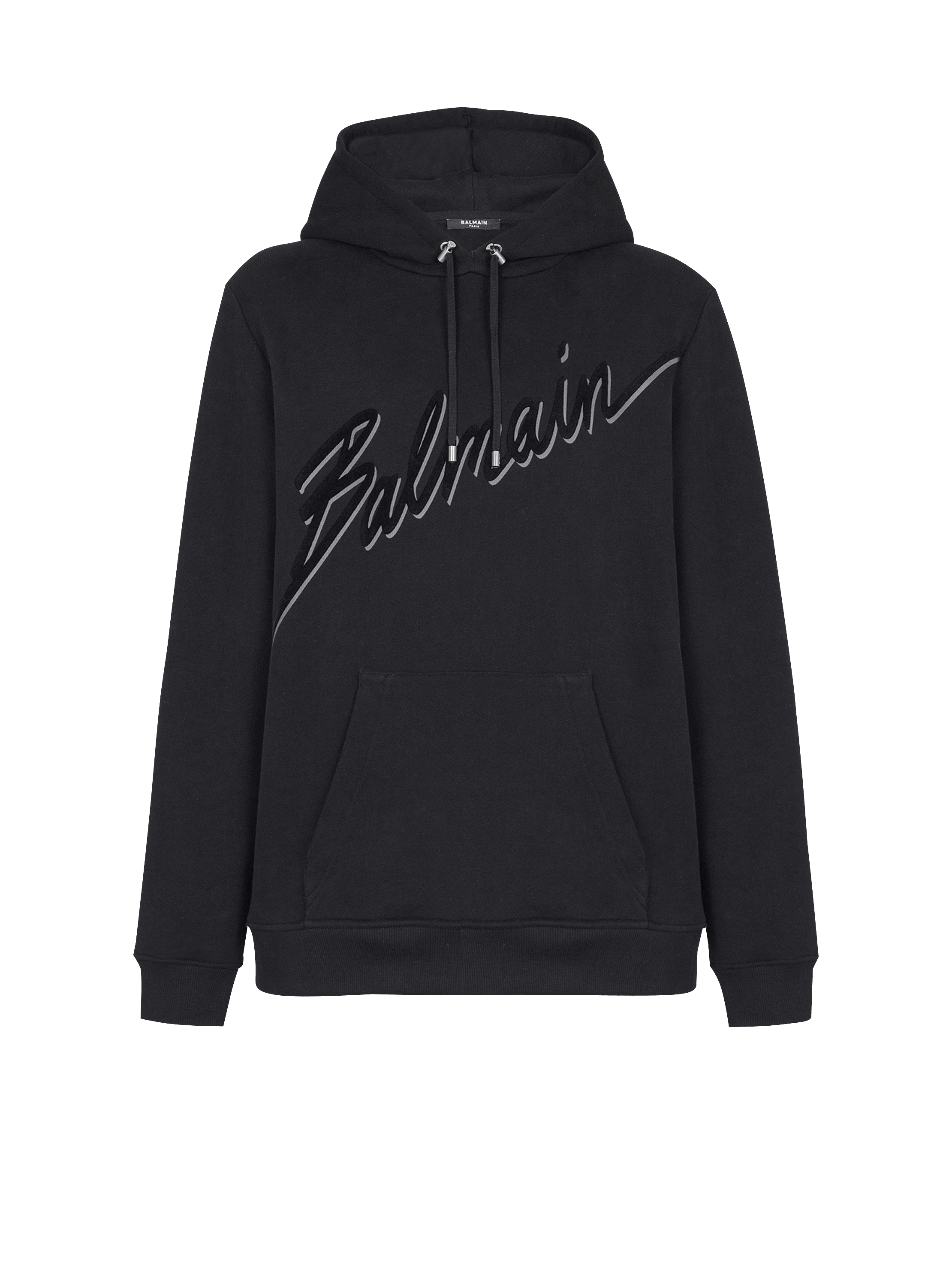Flocked Balmain Letter hoodie