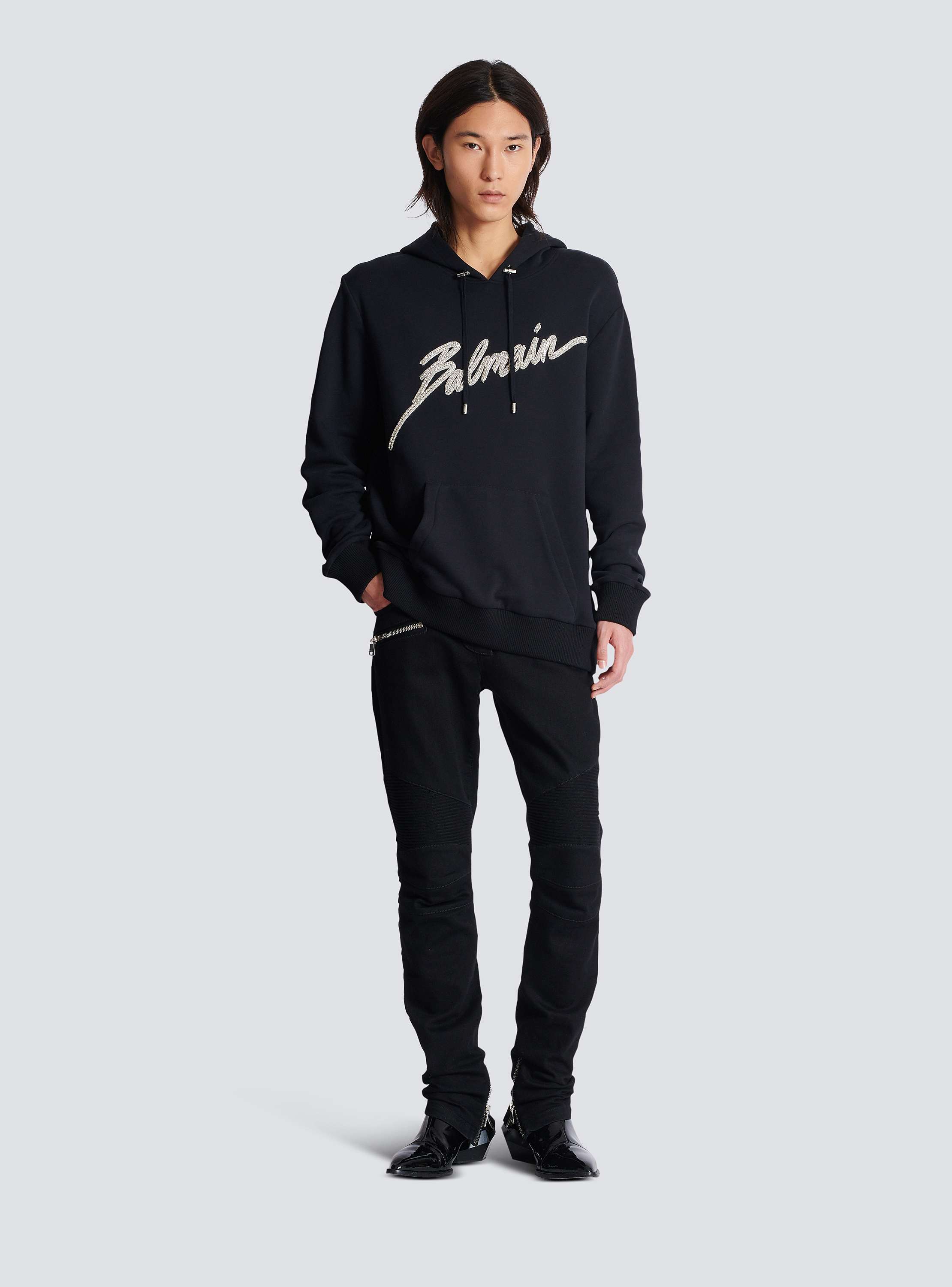 Embroidered Balmain Letter hoodie - Men | BALMAIN