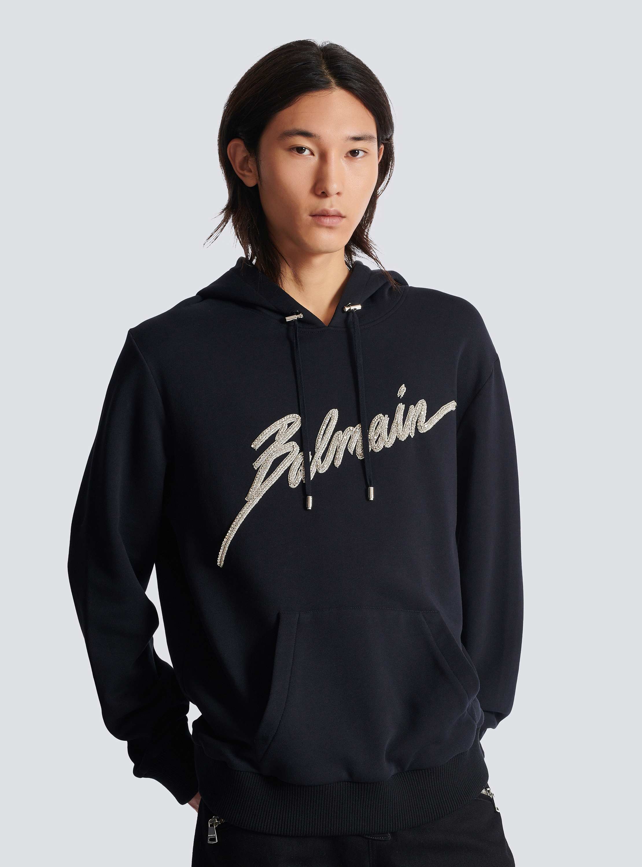 Embroidered Balmain Letter hoodie - Men | BALMAIN