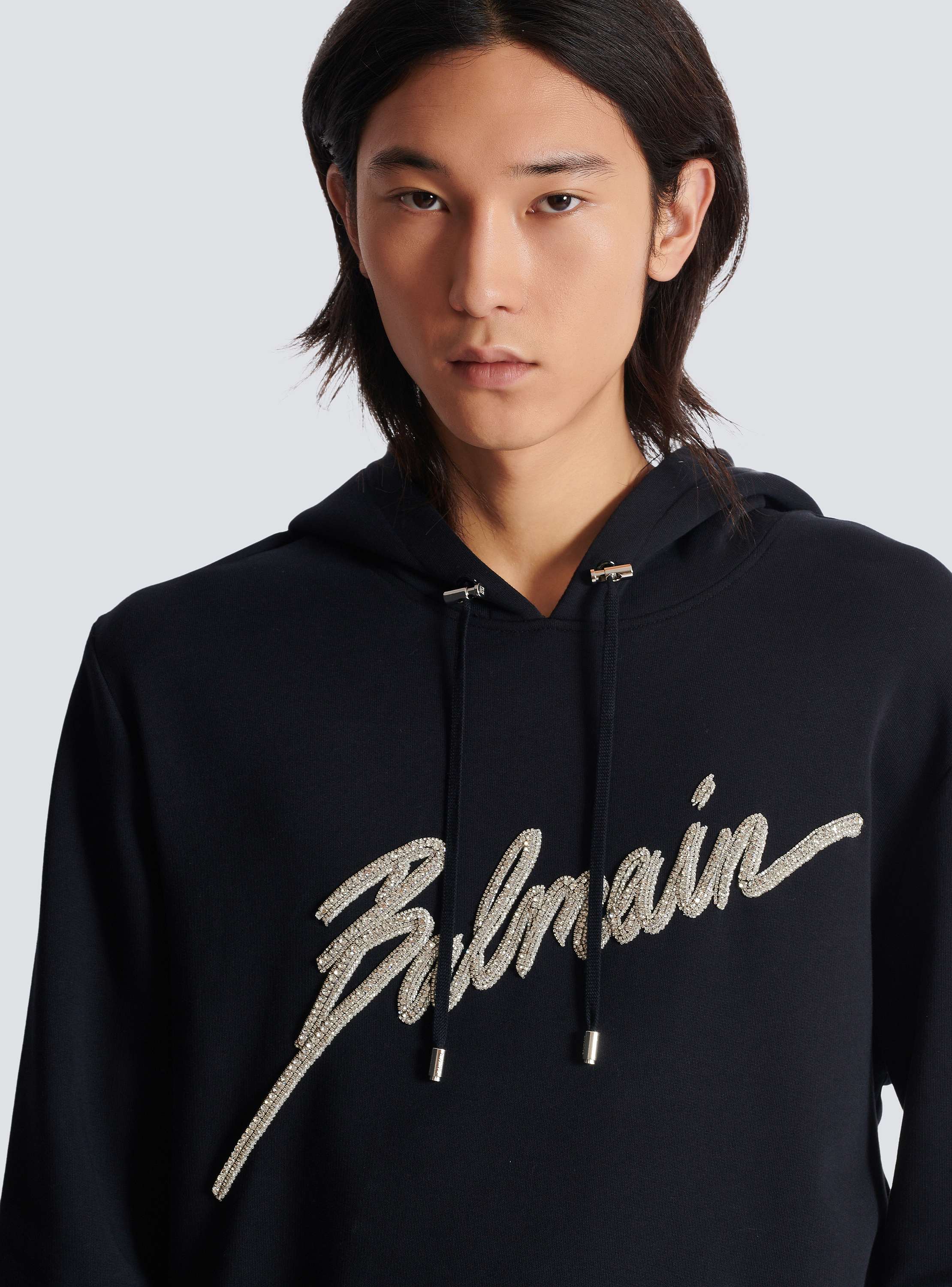 Embroidered Balmain Letter hoodie - Men | BALMAIN