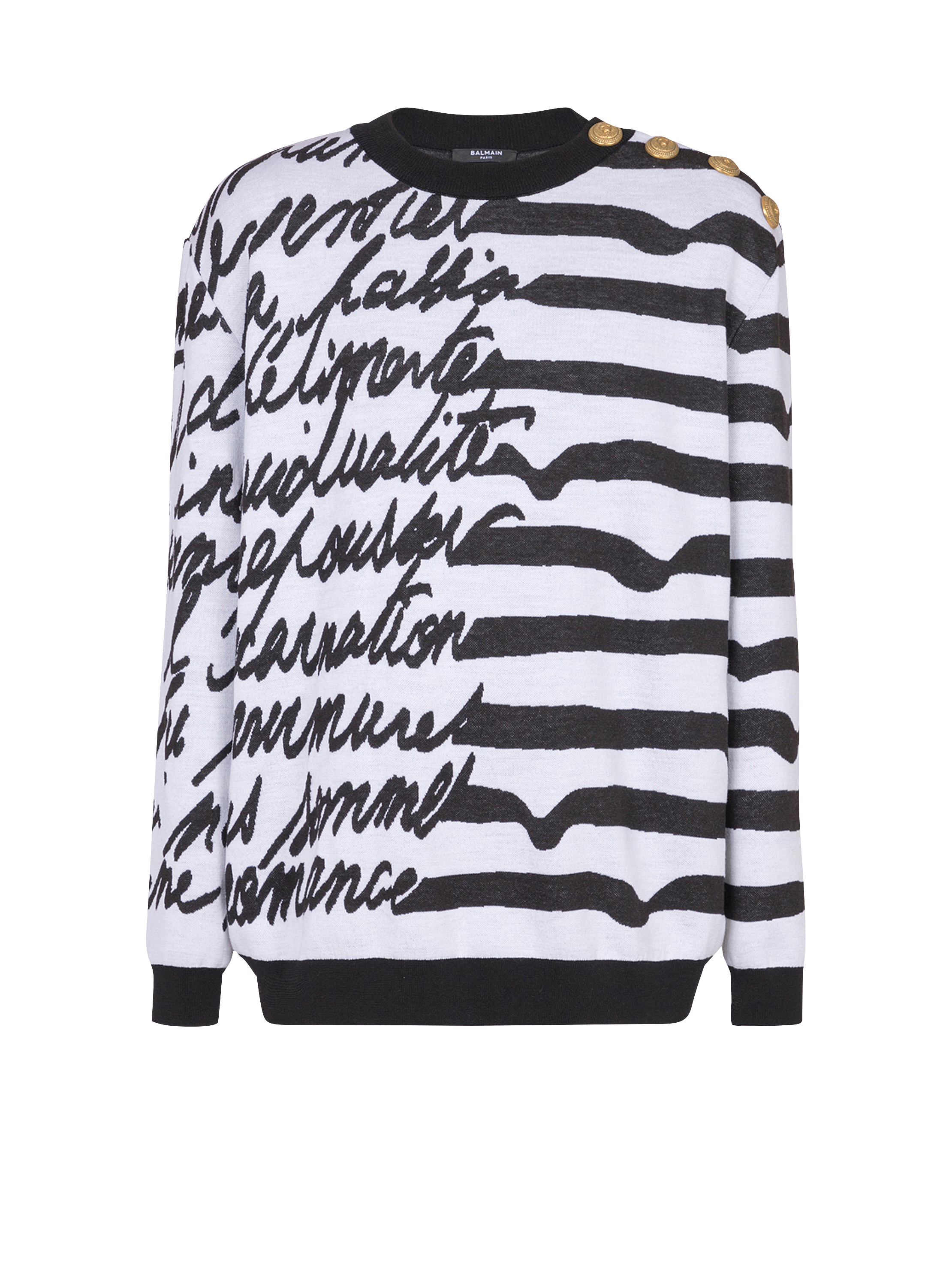Striped "Love Letter" knit jumper