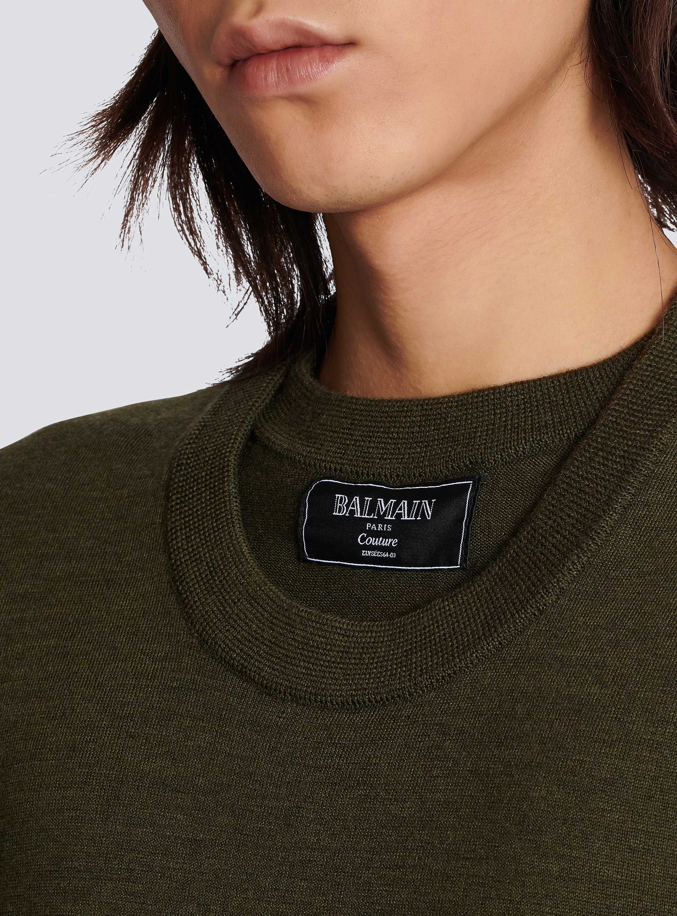 【送料&関税込】Balmain Logo Patch Double-collar Knit Sweate Balmain Logo Patch Double-Collar Knit Sweater – Cettire