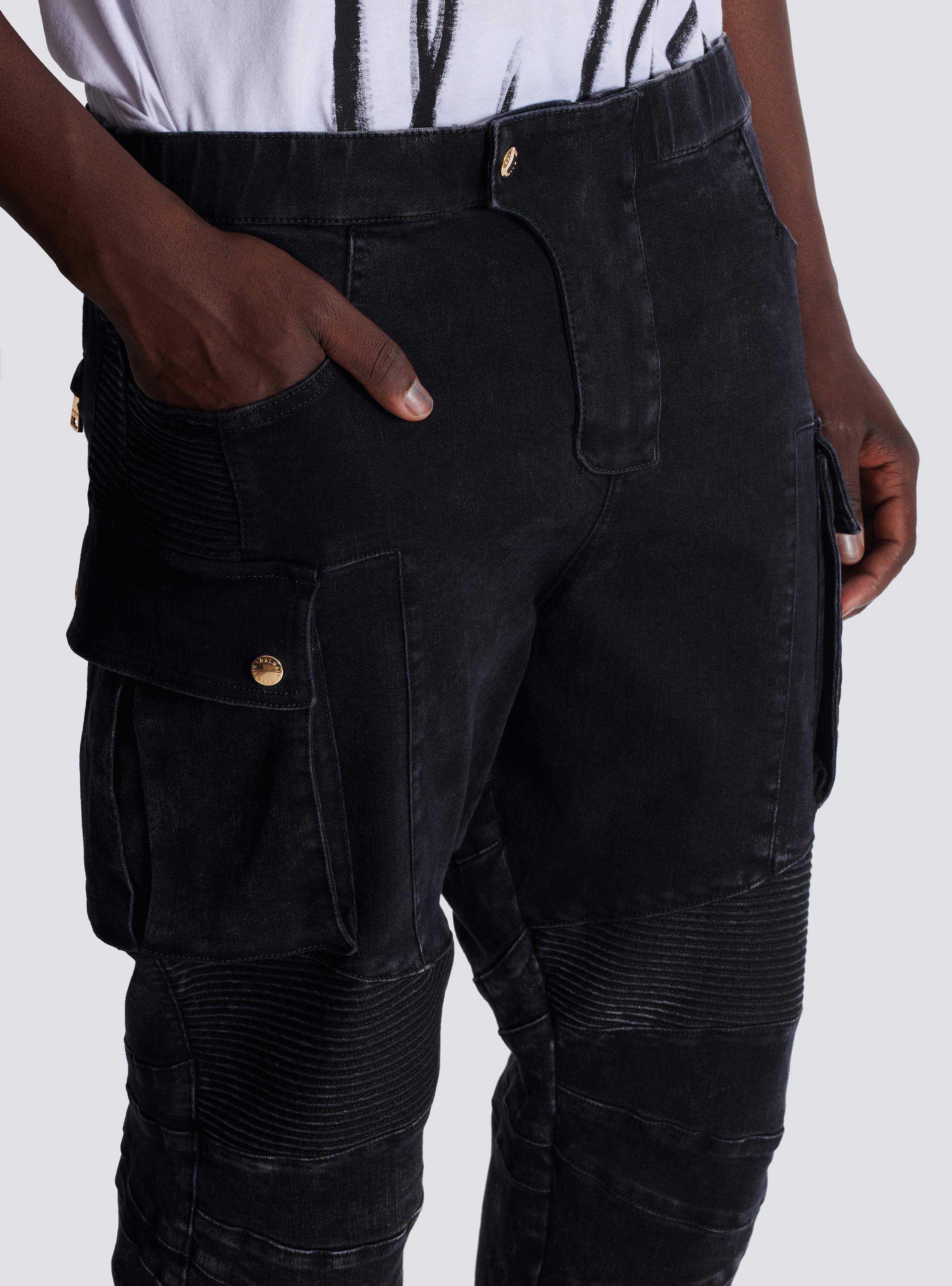 デニム カーゴパンツ