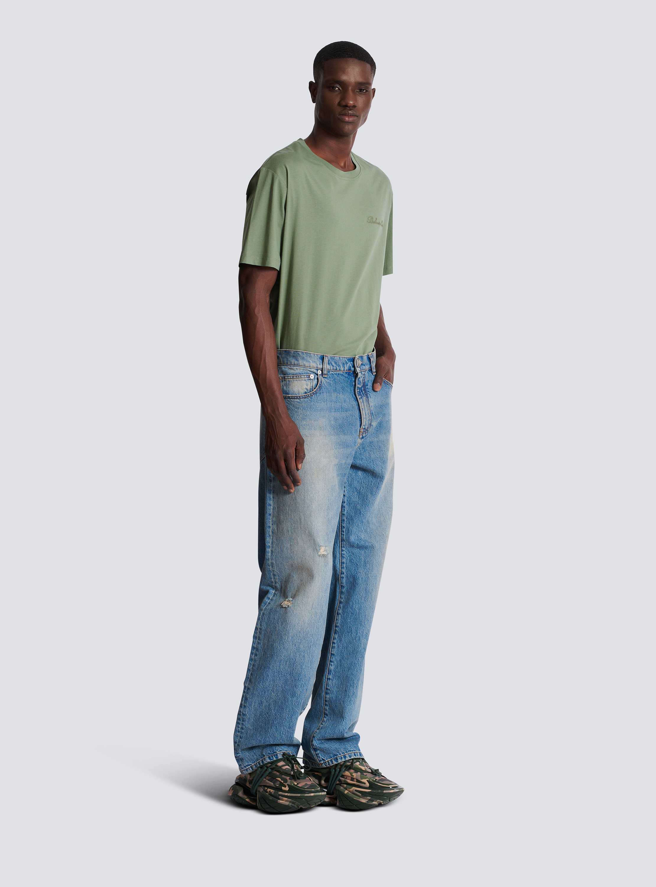 Loose-fit blue denim jeans blue - Men | BALMAIN