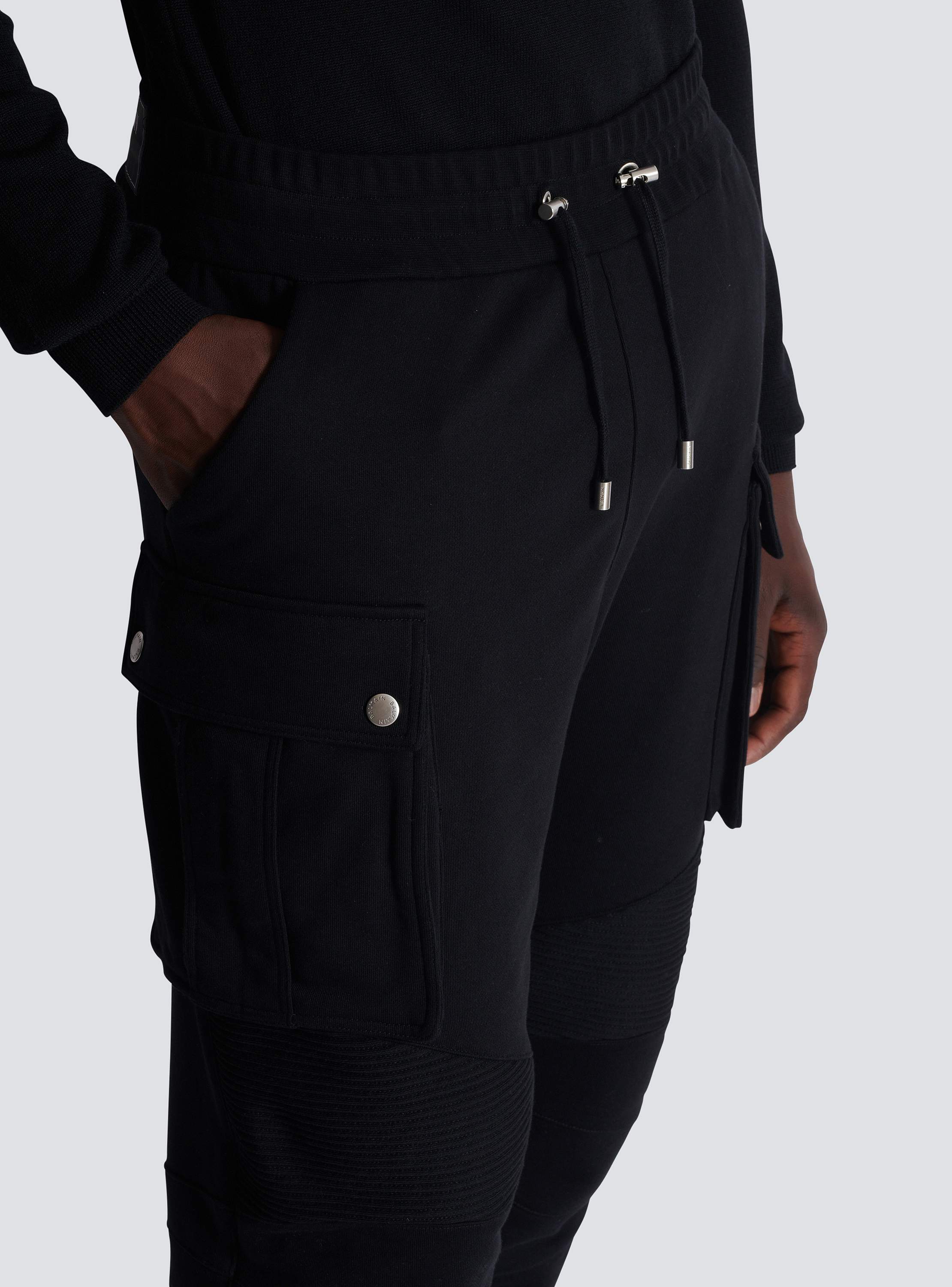 Ribbed slouch cargo sweatpants