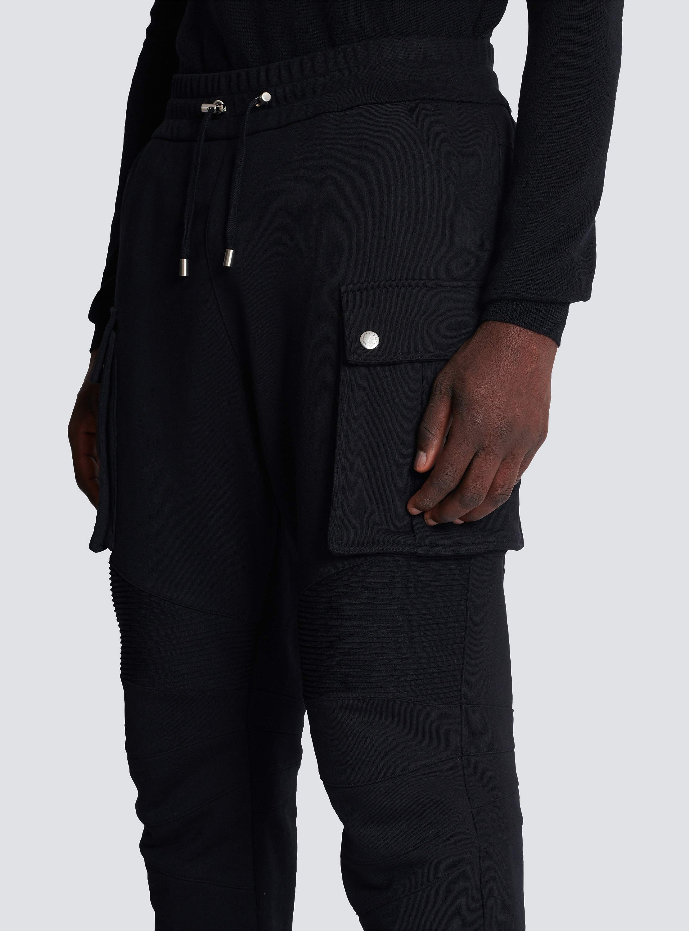 Ribbed slouch cargo sweatpants