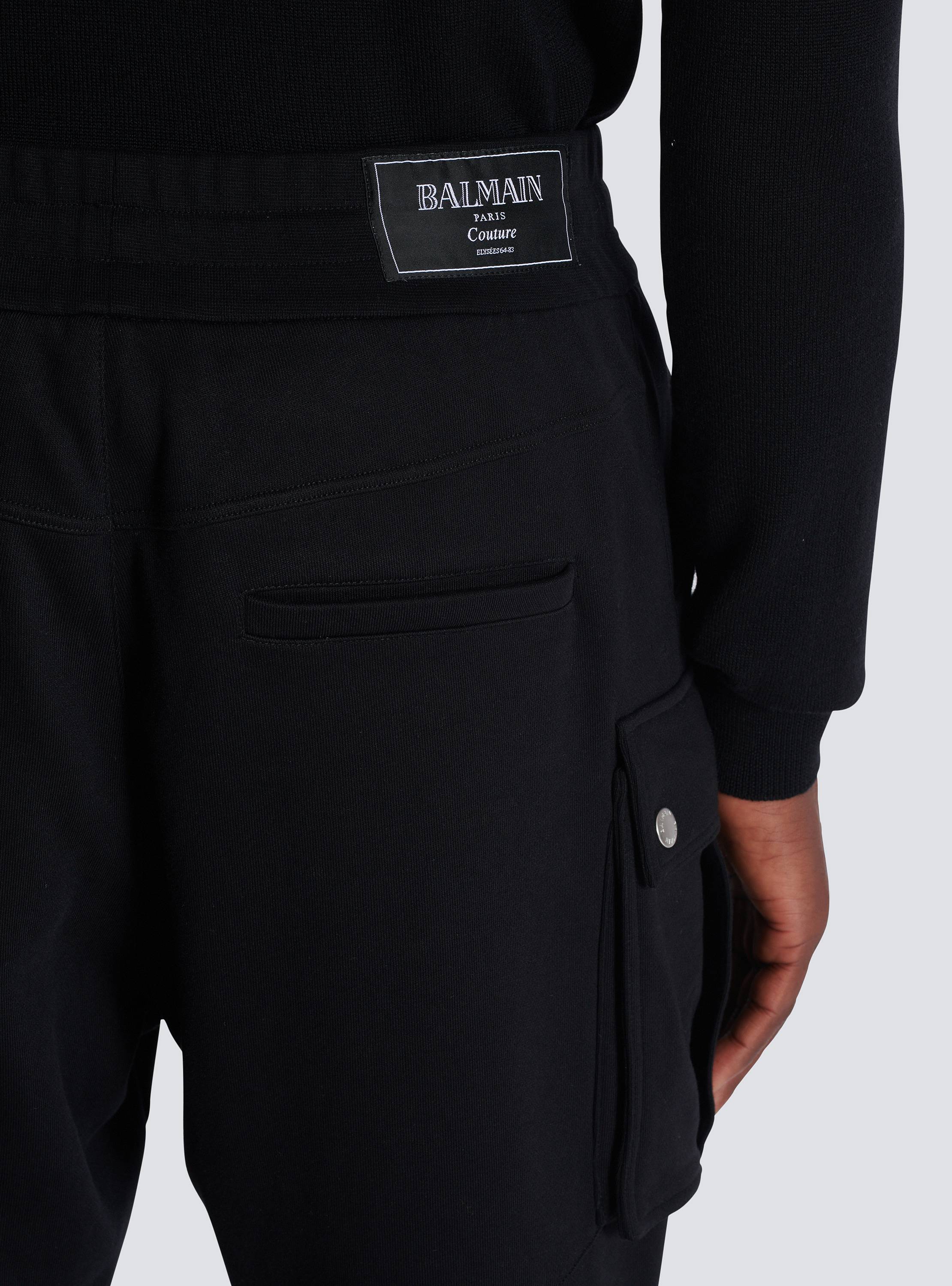 Ribbed slouch cargo sweatpants