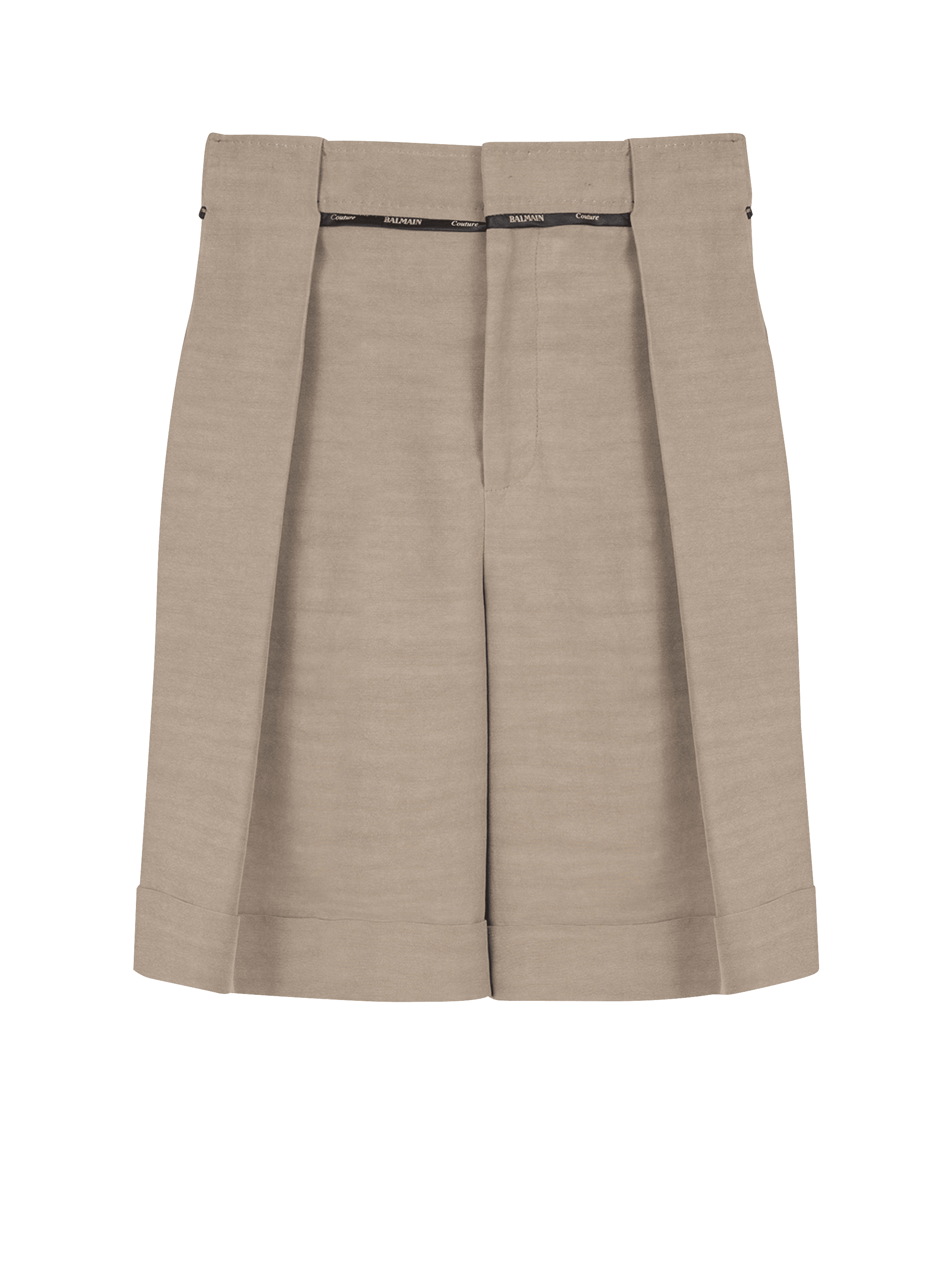 Pleated cupro shorts