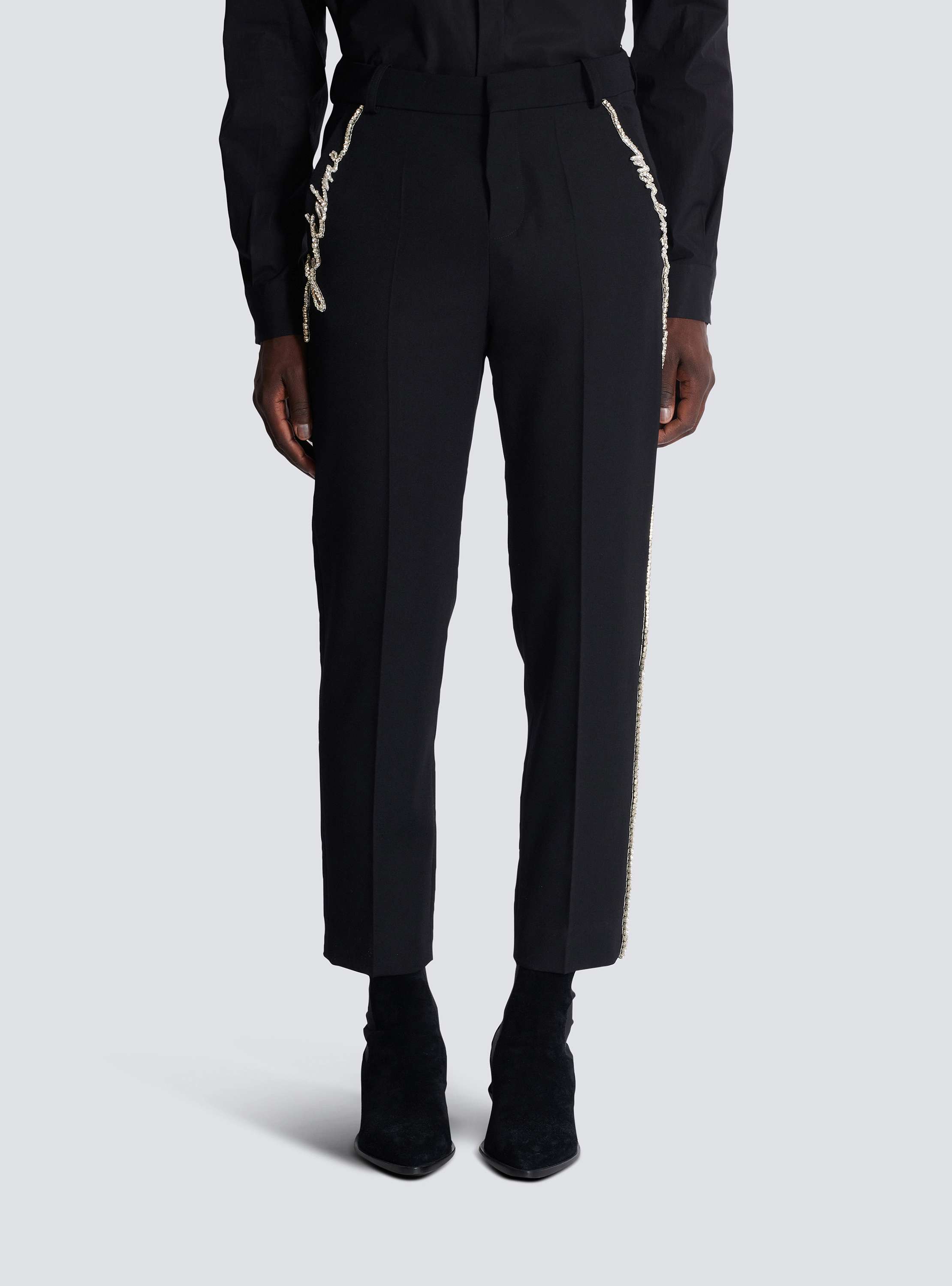 グランドプードル 刺繍 テーラードパンツ