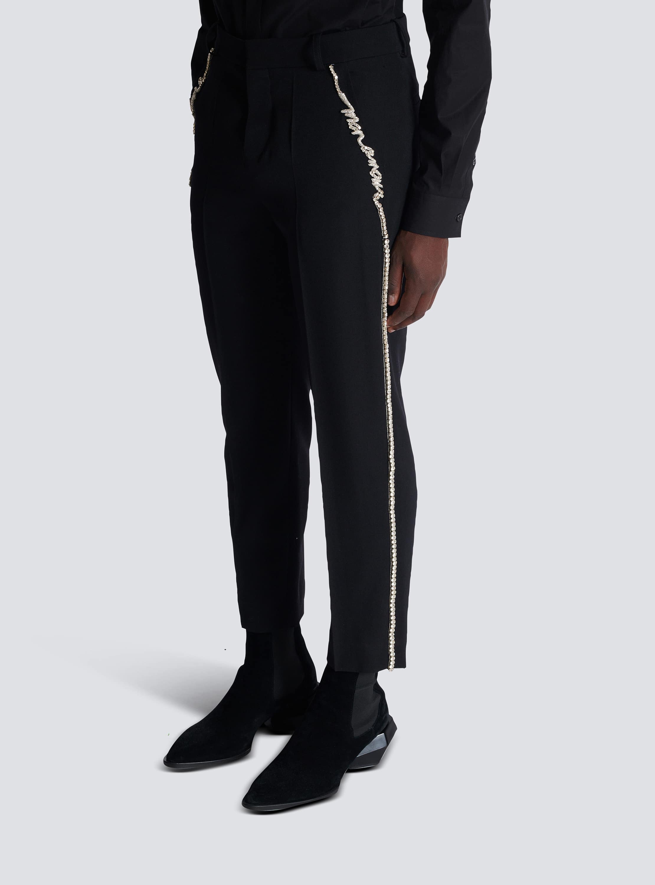 グランドプードル 刺繍 テーラードパンツ