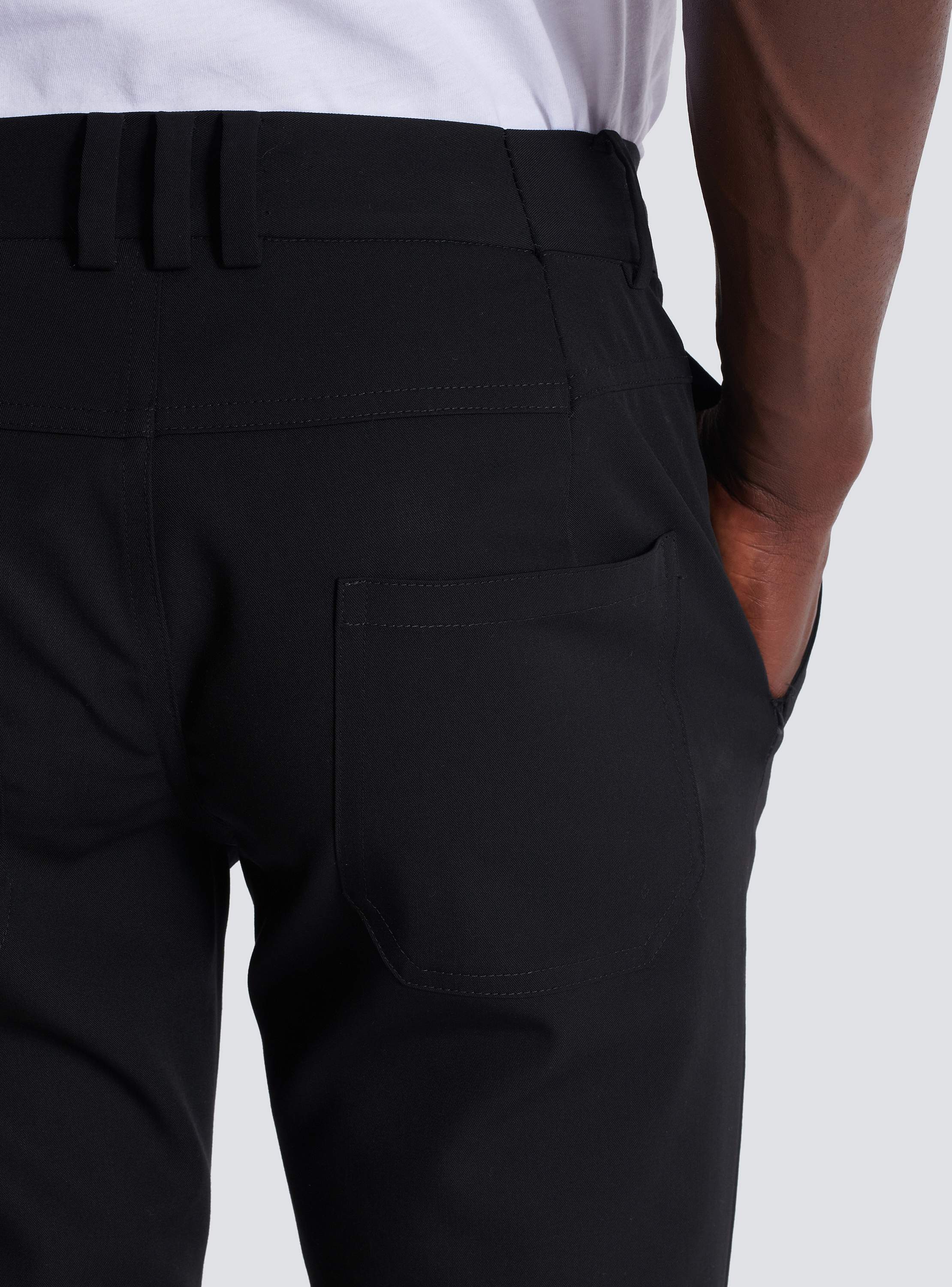 Tailored bootleg grain de poudre trousers