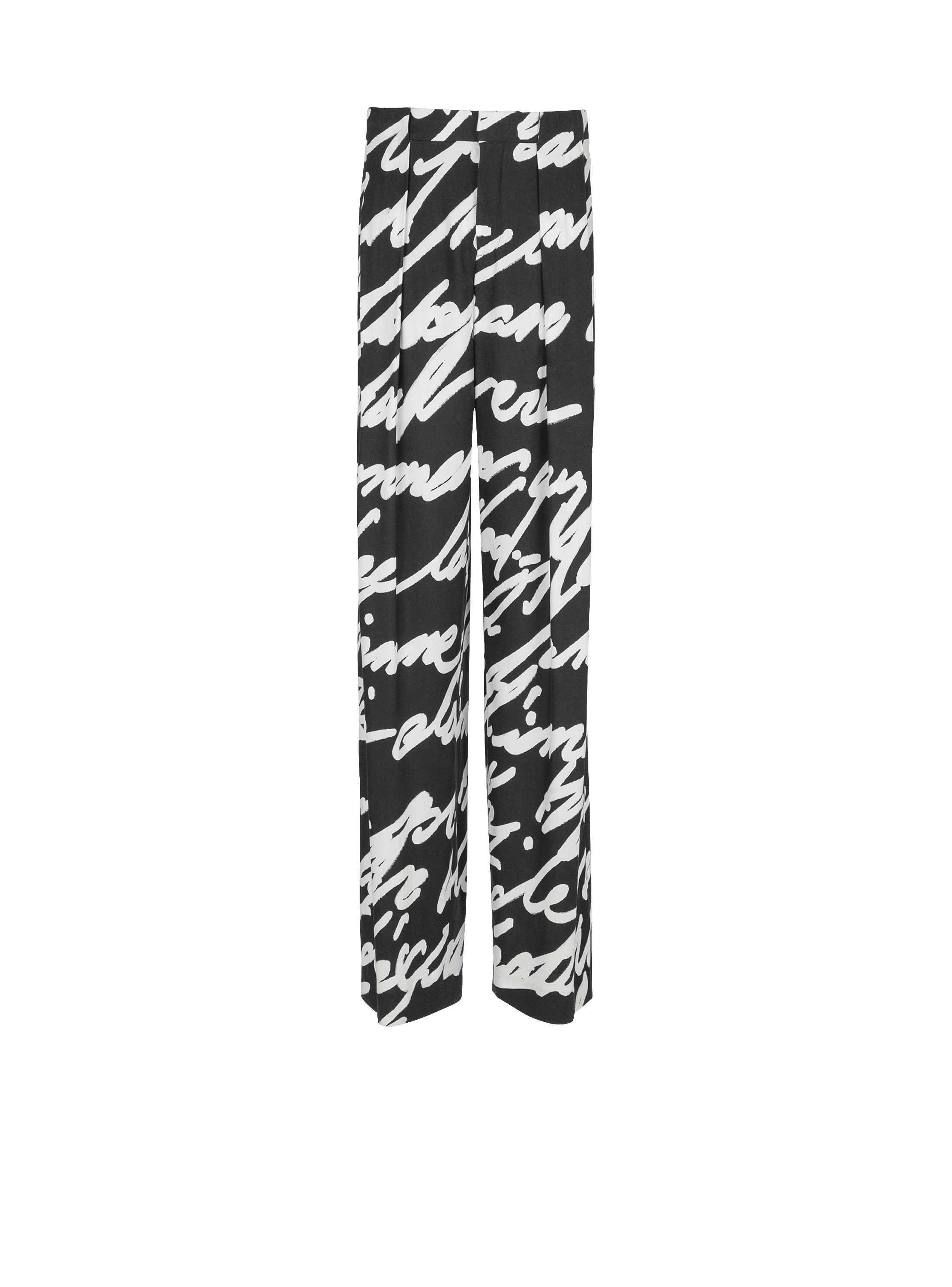 Pleated trousers with "Love Letter" print