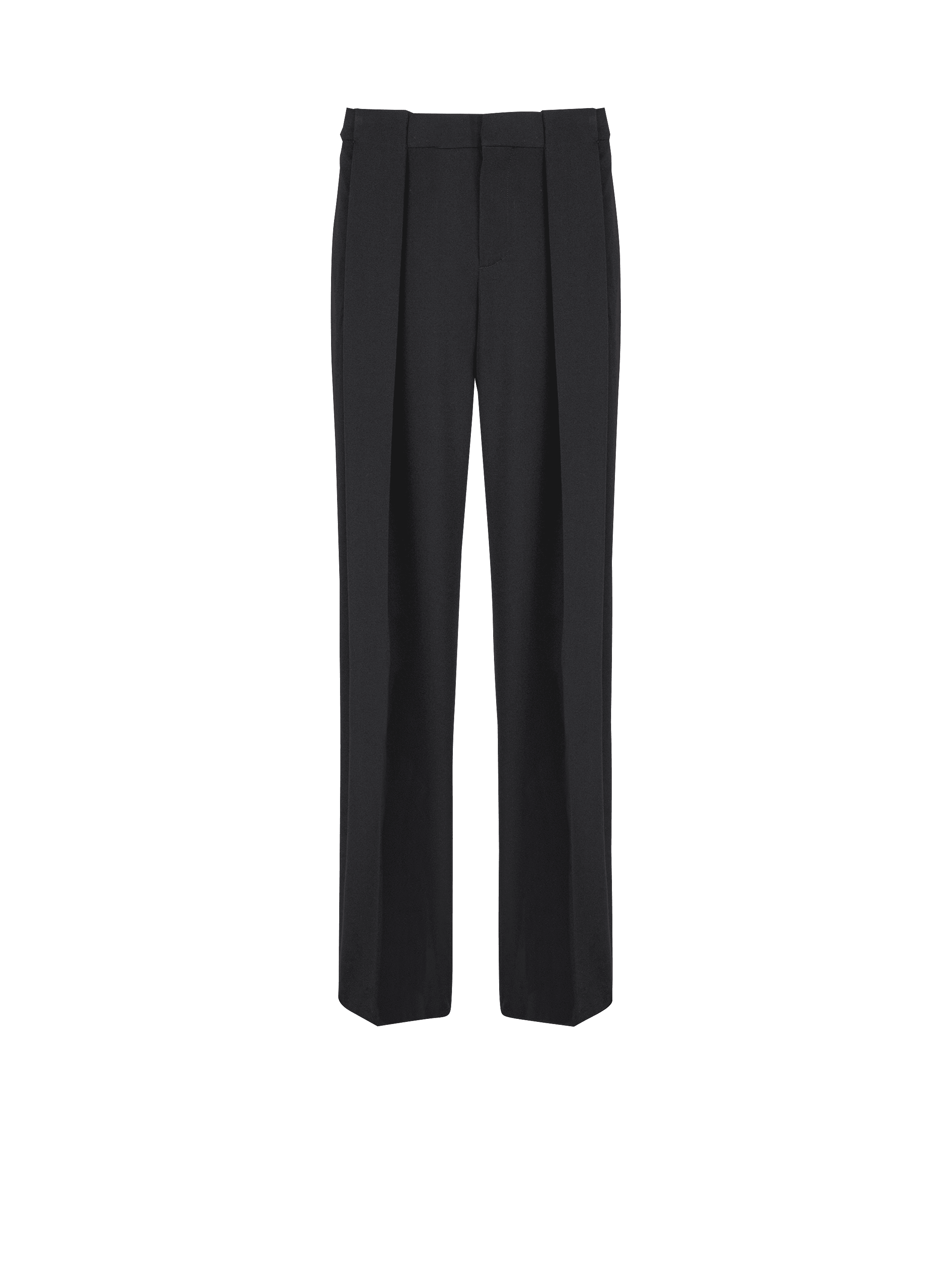 Pleated grain de poudre trousers