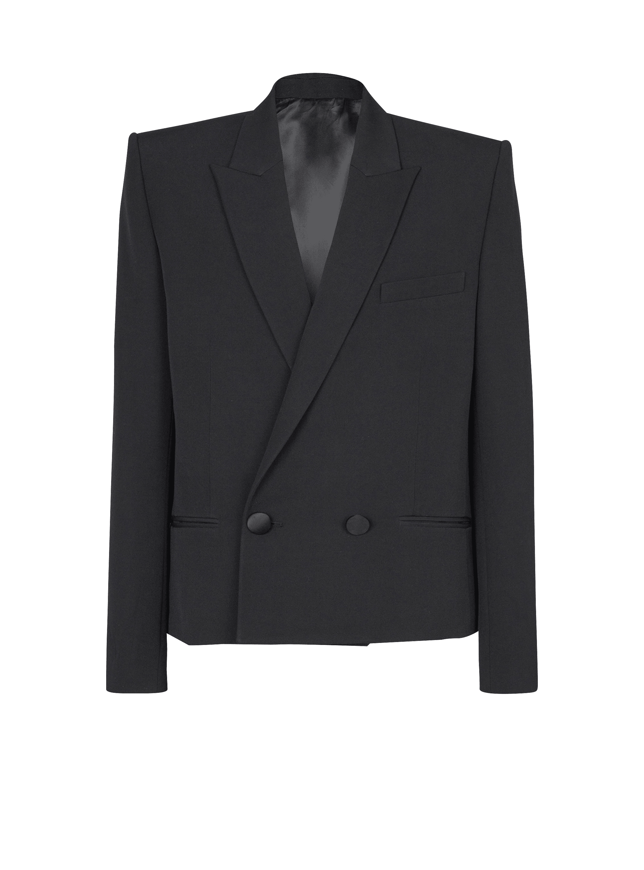 Gabardine two-button spencer jacket