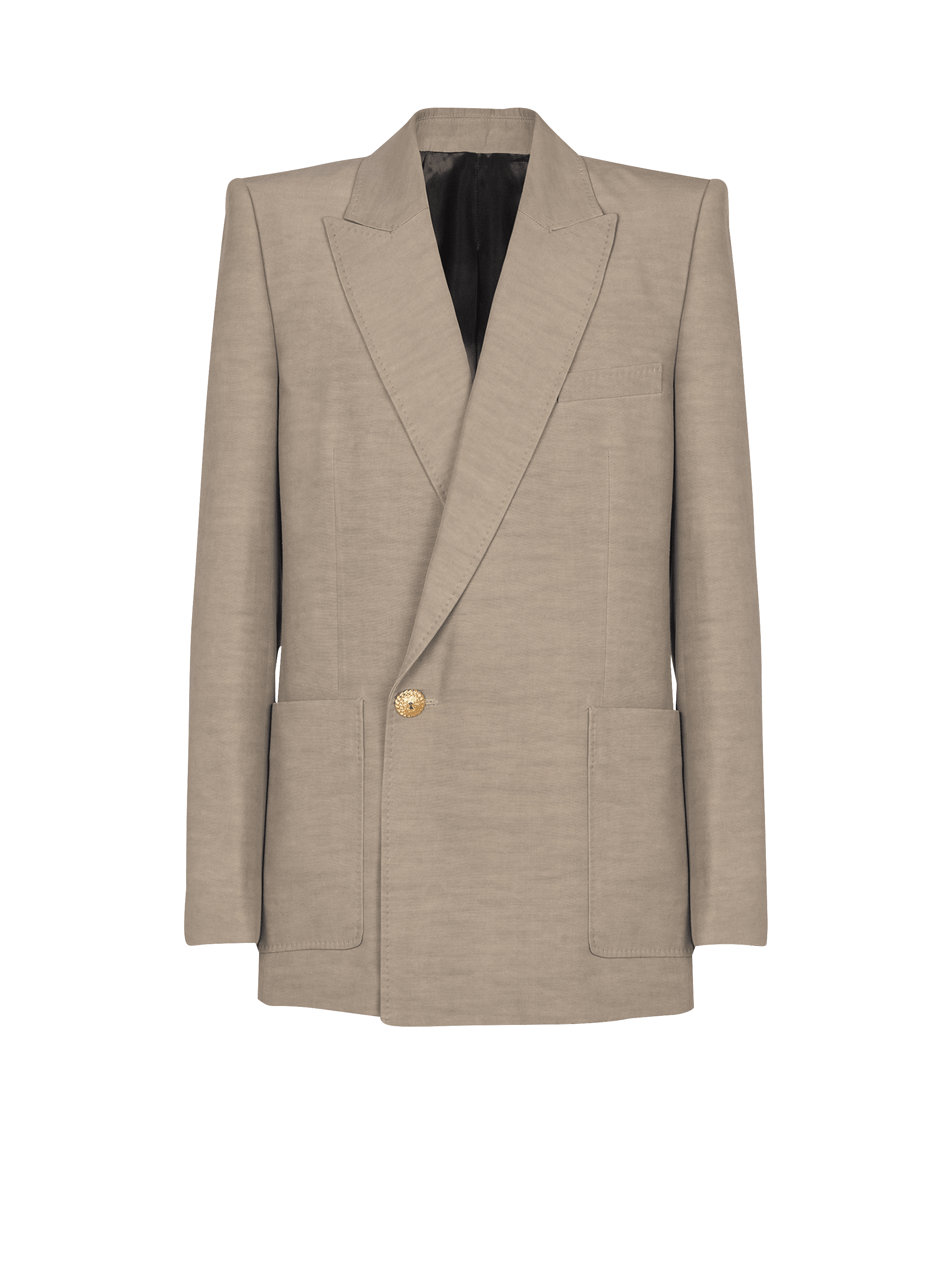 1-button tailored cupro jacket
