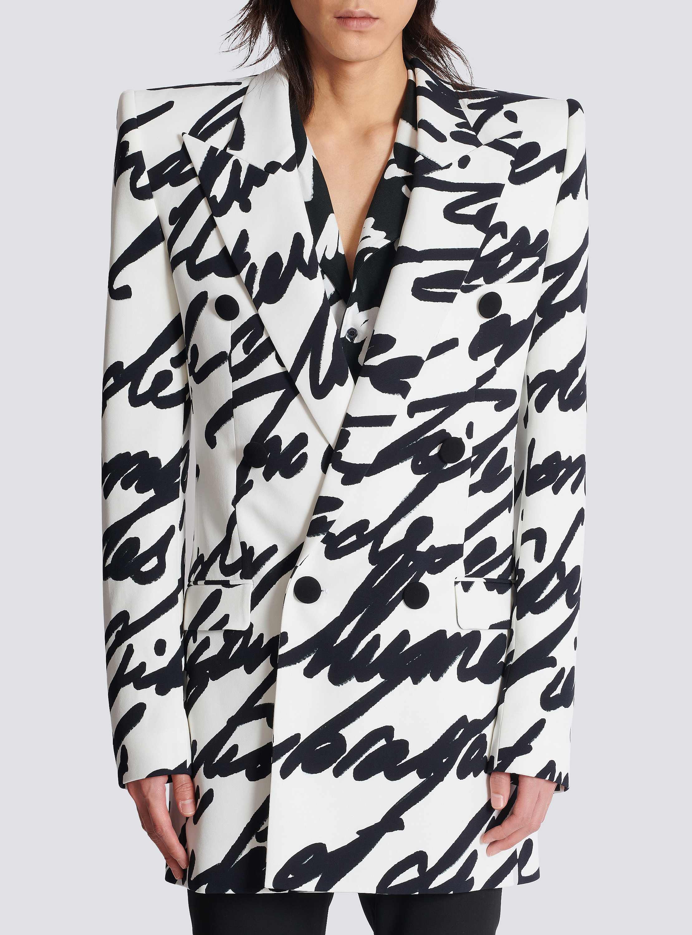 【送料&関税込】Balmain Wool Crepe Open Jacket Crepe jacket with 