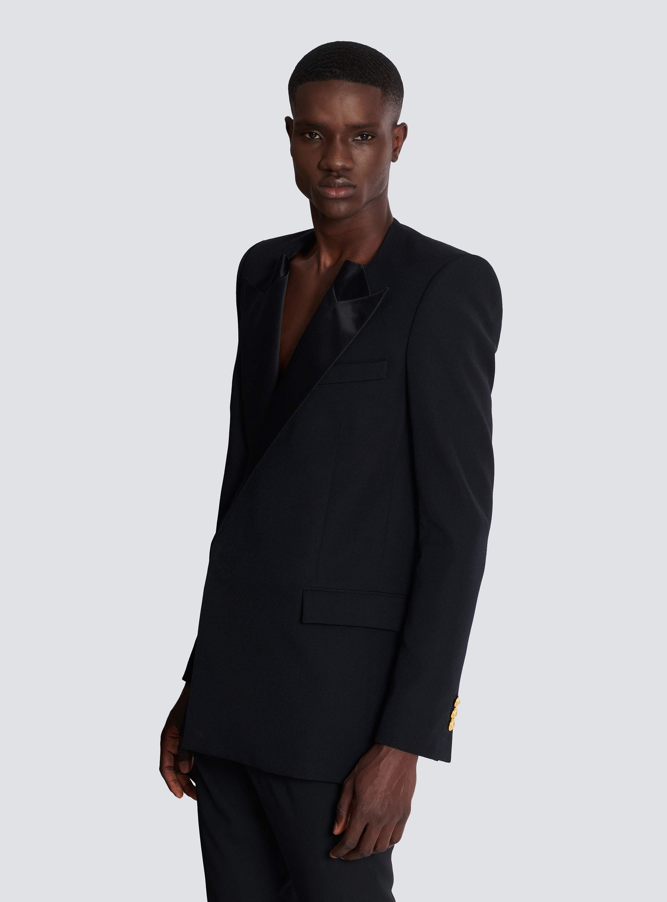 サテンラペル グランドプードル ジャケット - Men | BALMAIN