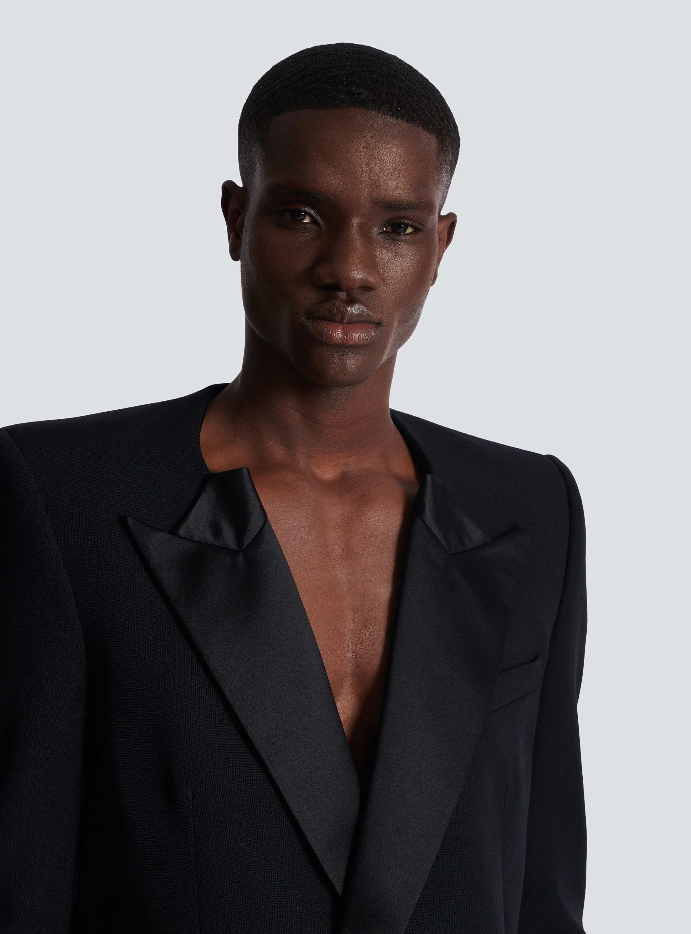 【BALMAIN】grain de poudre wool ジャンプスーツ Grain de poudre blazer black - Men | BALMAIN