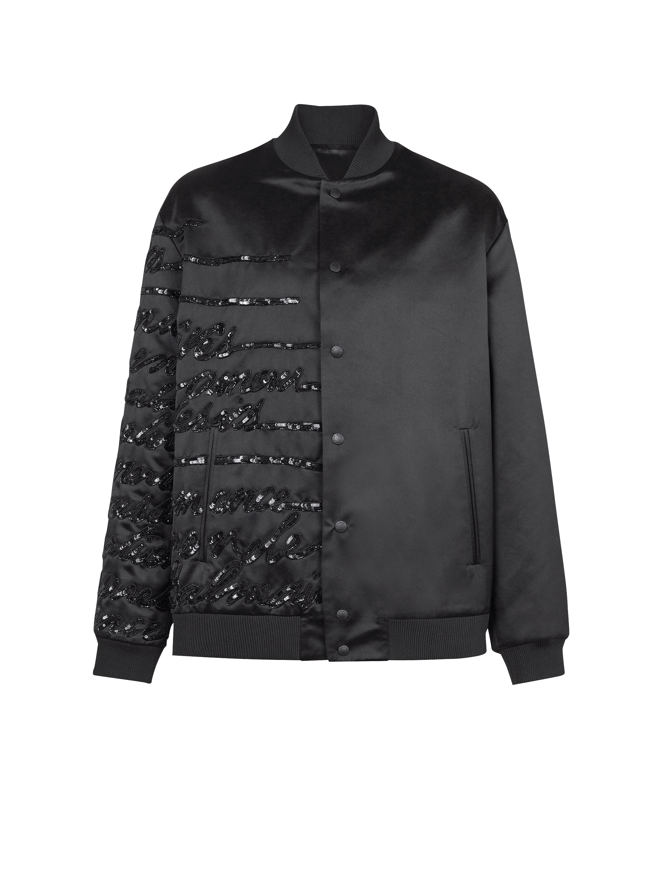 Love letter embroidered bomber
