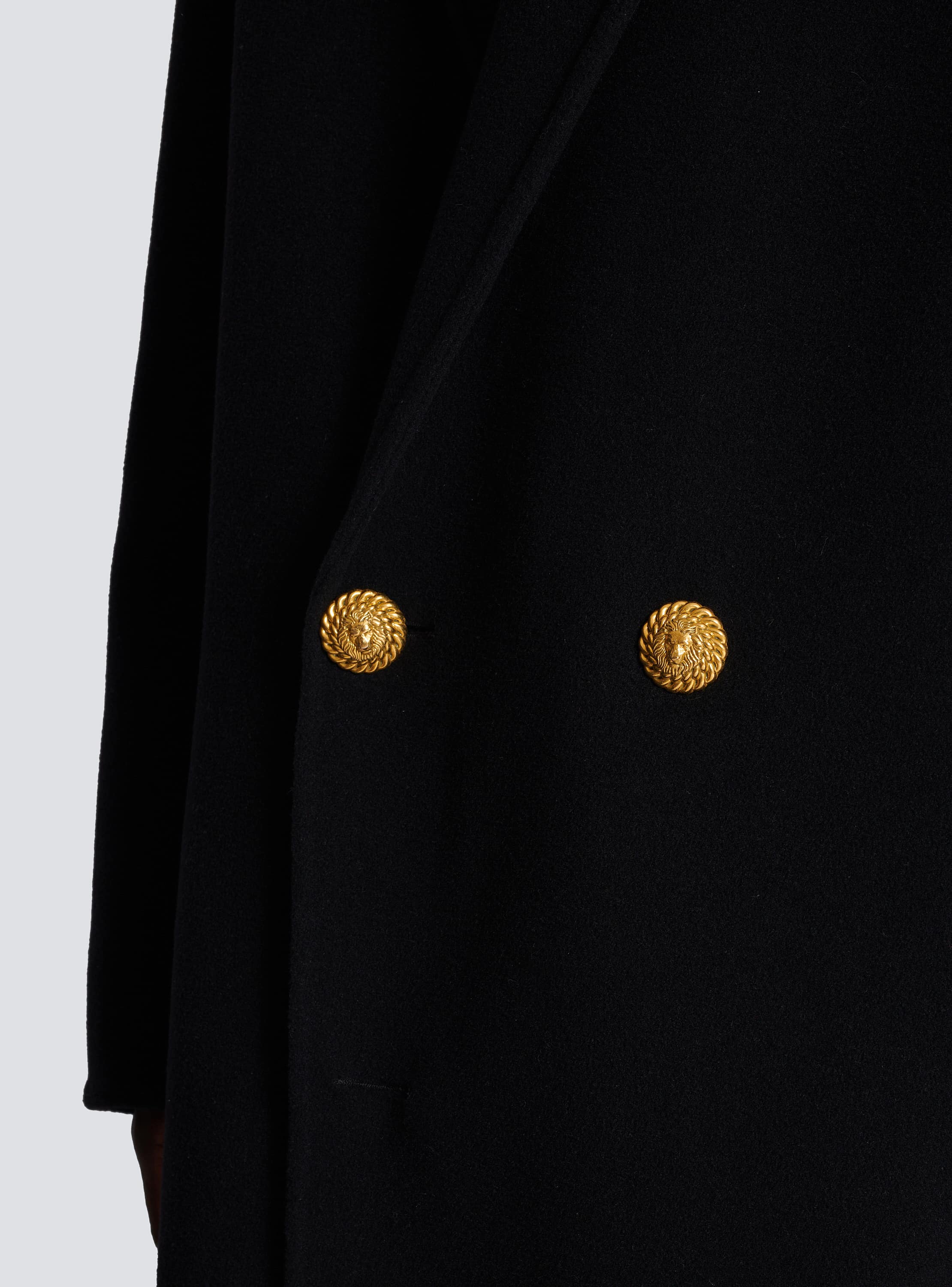 Long coat in double-faced wool