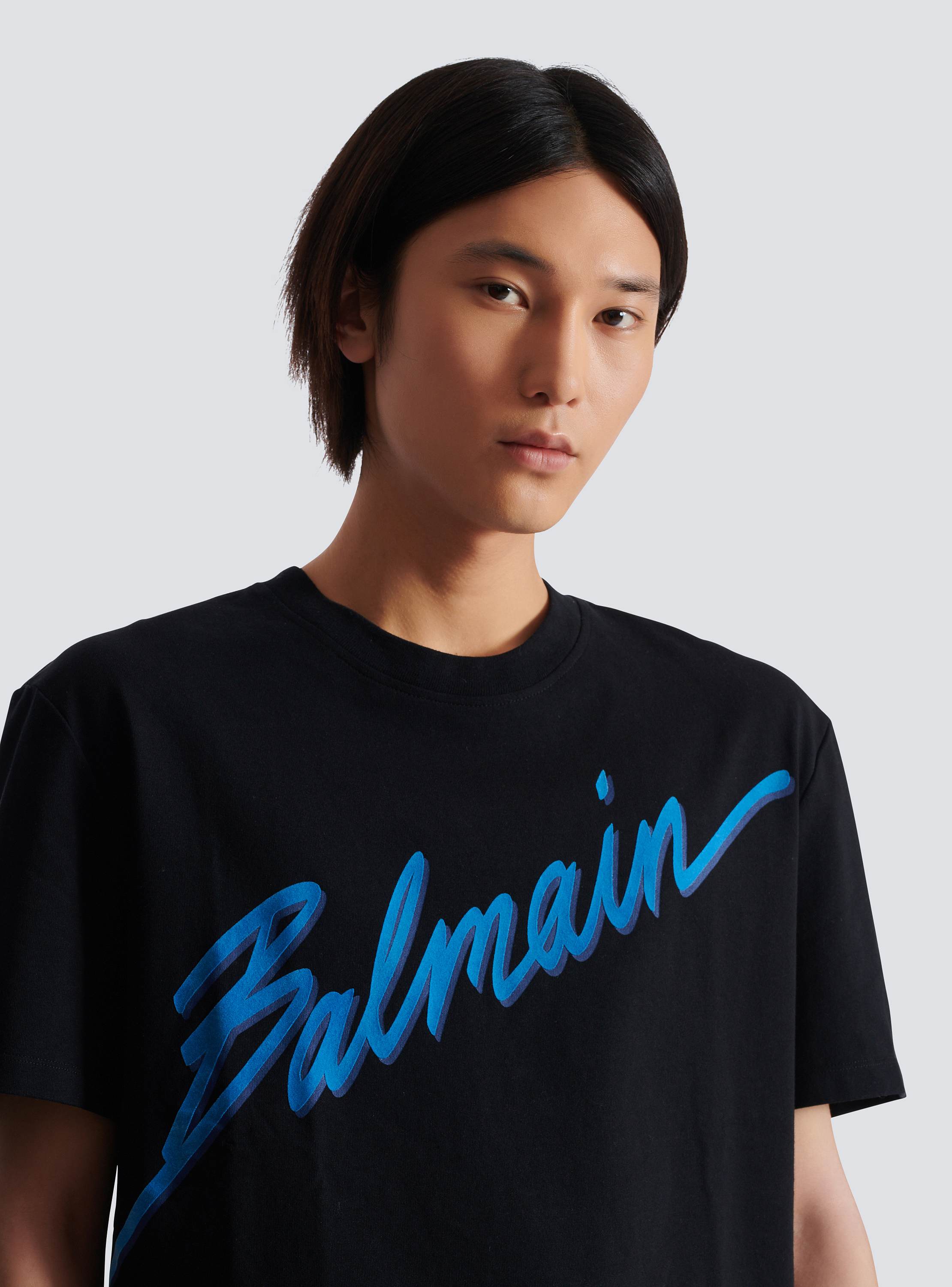 Balmain フロックロゴ コットン Tシャツ 人気 Balmain フロックロゴ コットン Tシャツ 人気 Tシャツ・カットソー
