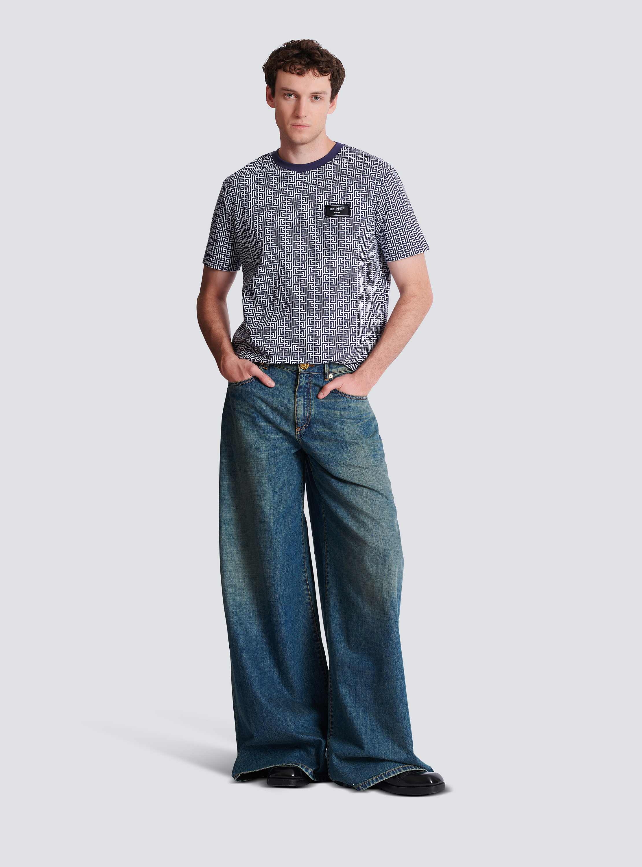 BALMAIN☆モノグラム Balmain Coutureラベル Tシャツ モノグラム Balmain Coutureラベル Tシャツ - Men | BALMAIN