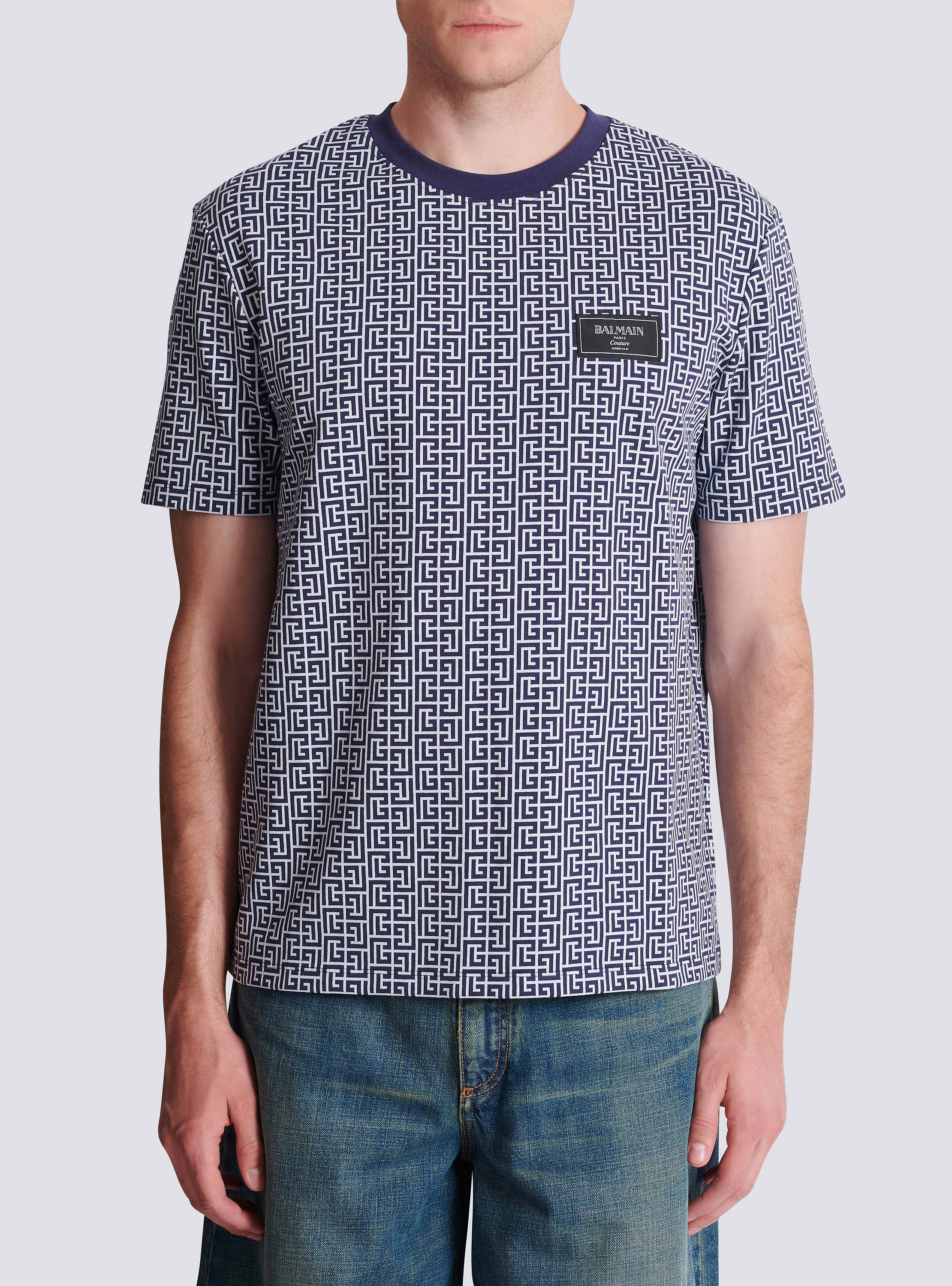 【BALMAIN】Coutureラベル Tシャツ T-shirt with Balmain Couture label - Men | BALMAIN
