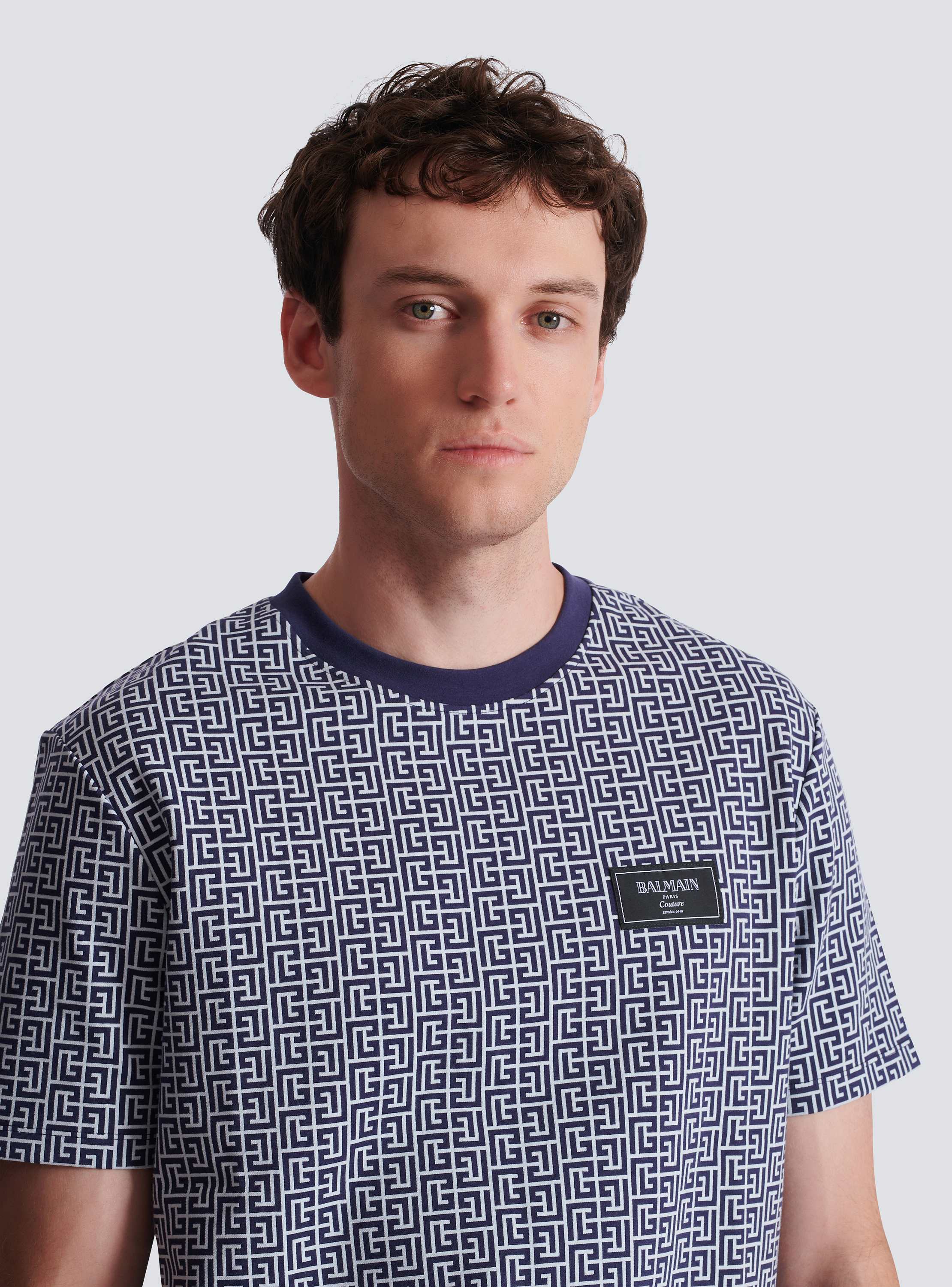 BALMAIN☆モノグラム Balmain Coutureラベル Tシャツ モノグラム Balmain Coutureラベル Tシャツ - Men | BALMAIN