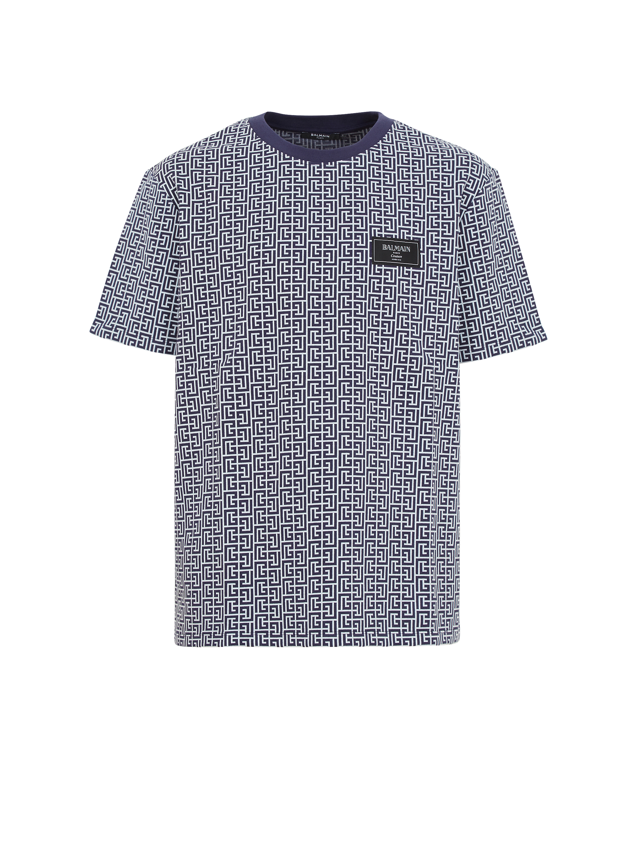 Monogrammed T-shirt with Balmain Couture label