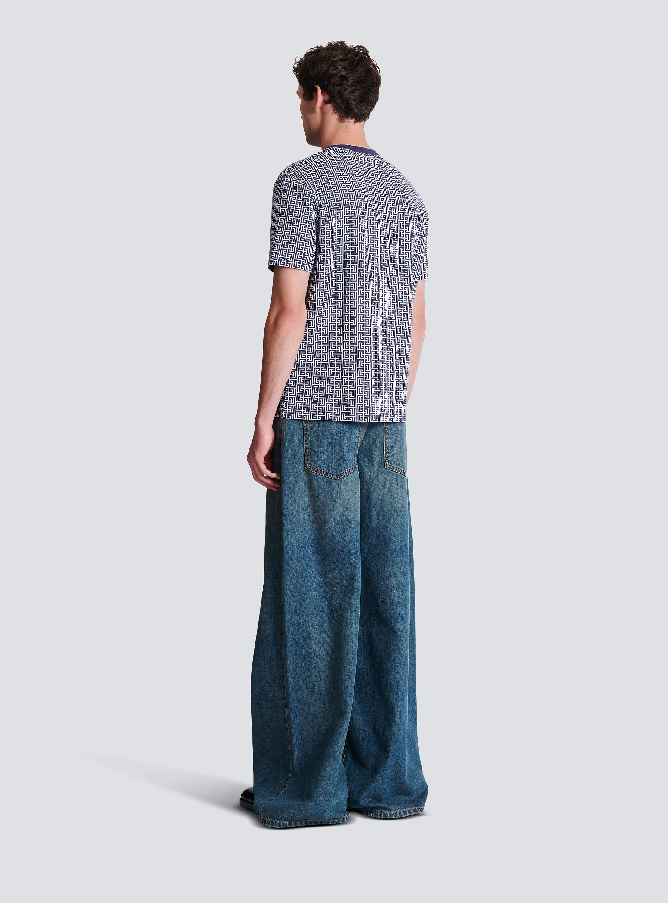 BALMAIN☆モノグラム Balmain Coutureラベル Tシャツ モノグラム Balmain Coutureラベル Tシャツ - Men | BALMAIN