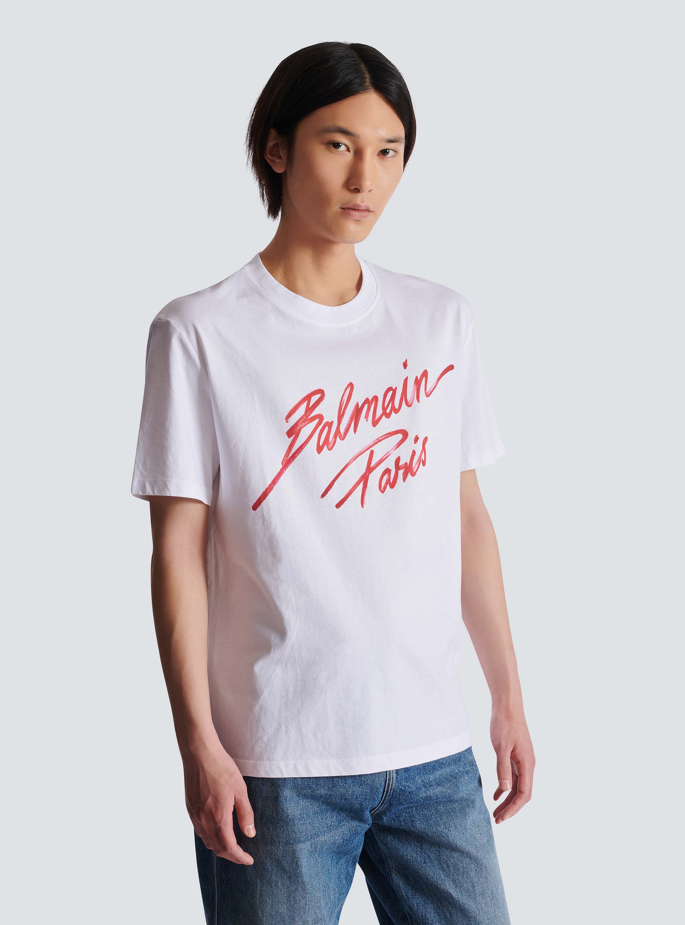 T-shirt with Balmain Lipstick print