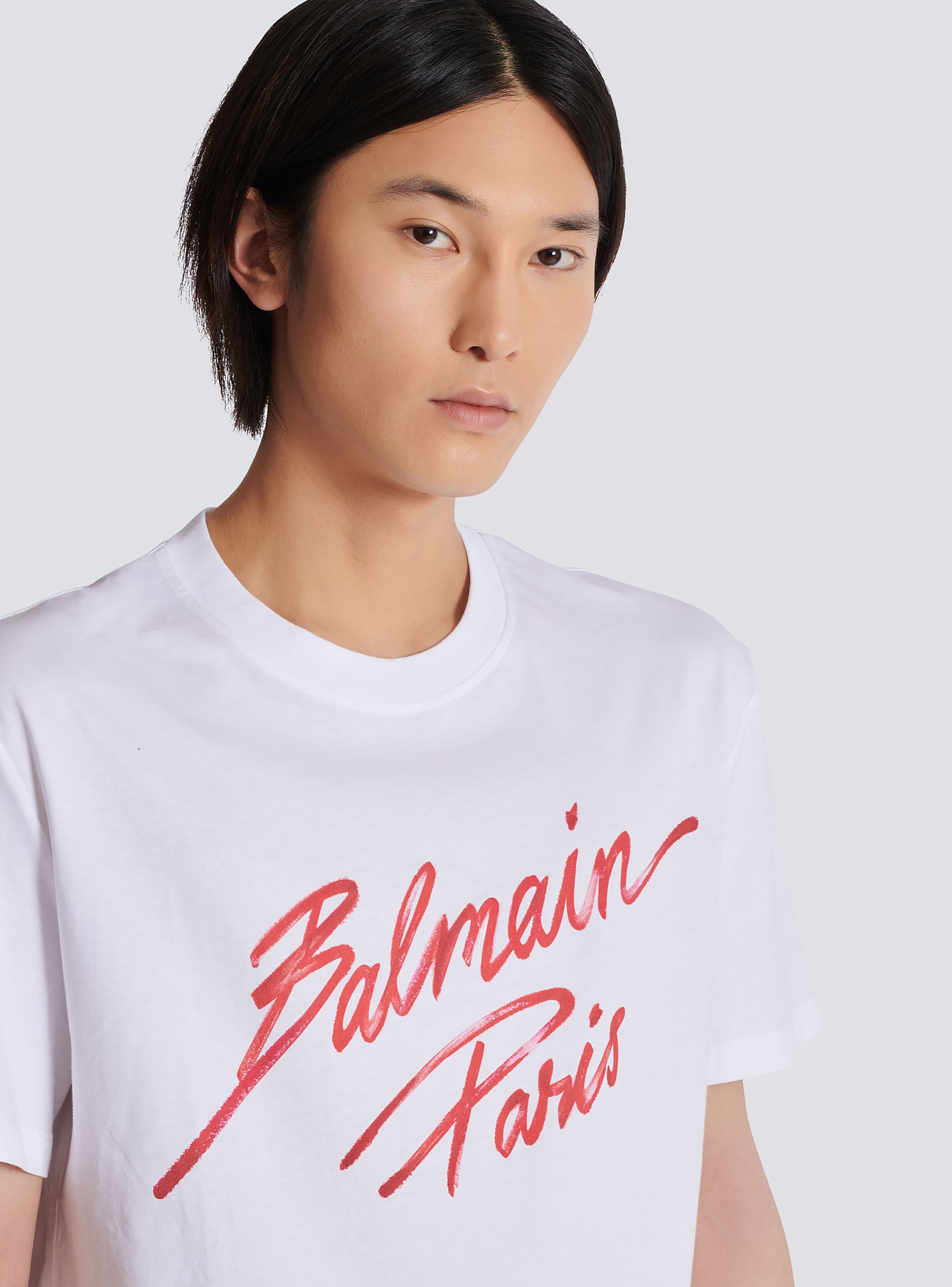 T-shirt with Balmain Lipstick print - Men | BALMAIN