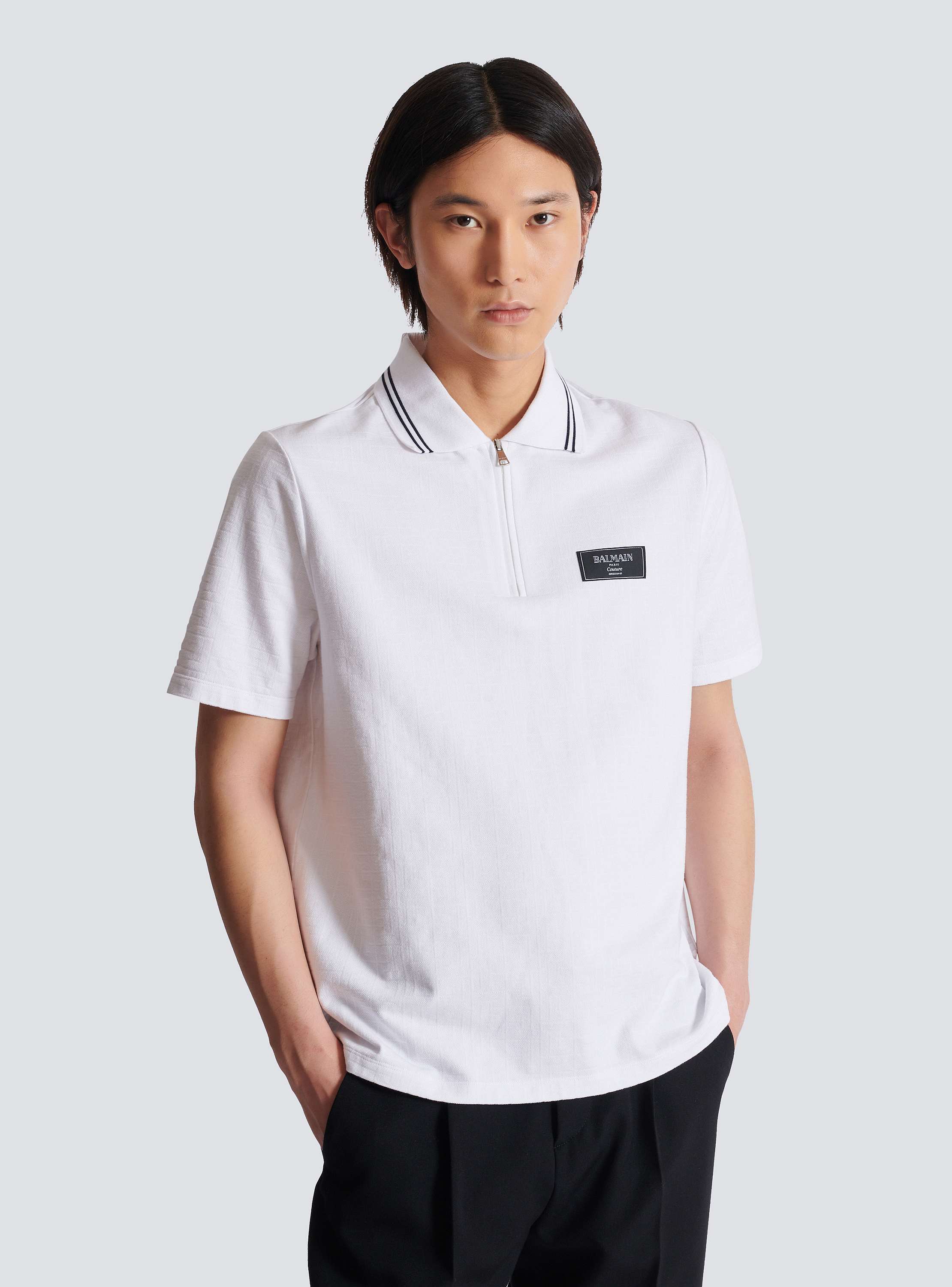 BALMAIN☆モノグラム Balmain Coutureラベル Tシャツ モノグラム Balmain Coutureラベル Tシャツ - Men | BALMAIN