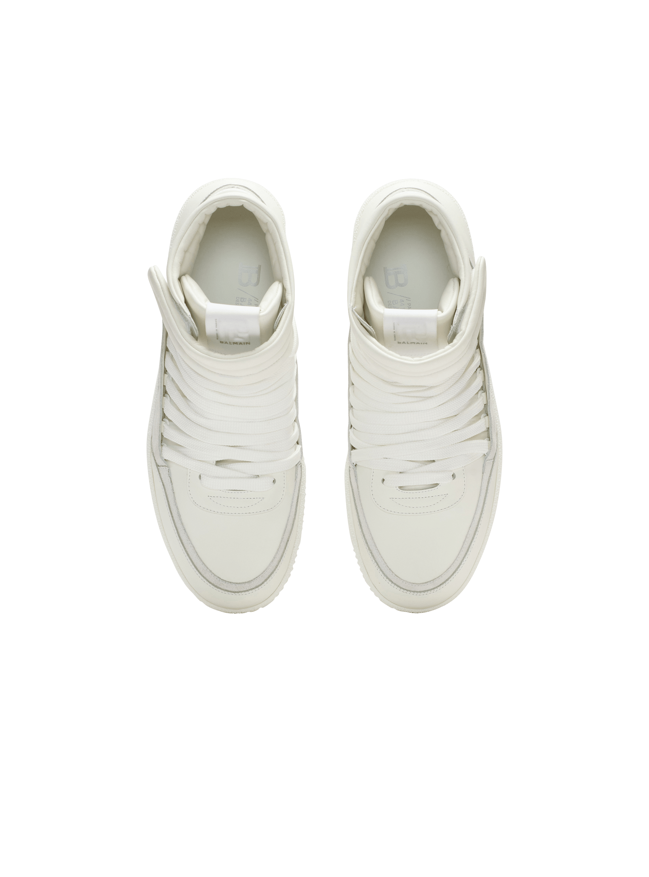 スニーカー Swan sneakers - Balmain - Leather - Beige Balmain Swan trainers in calfskin and suede beige beige
