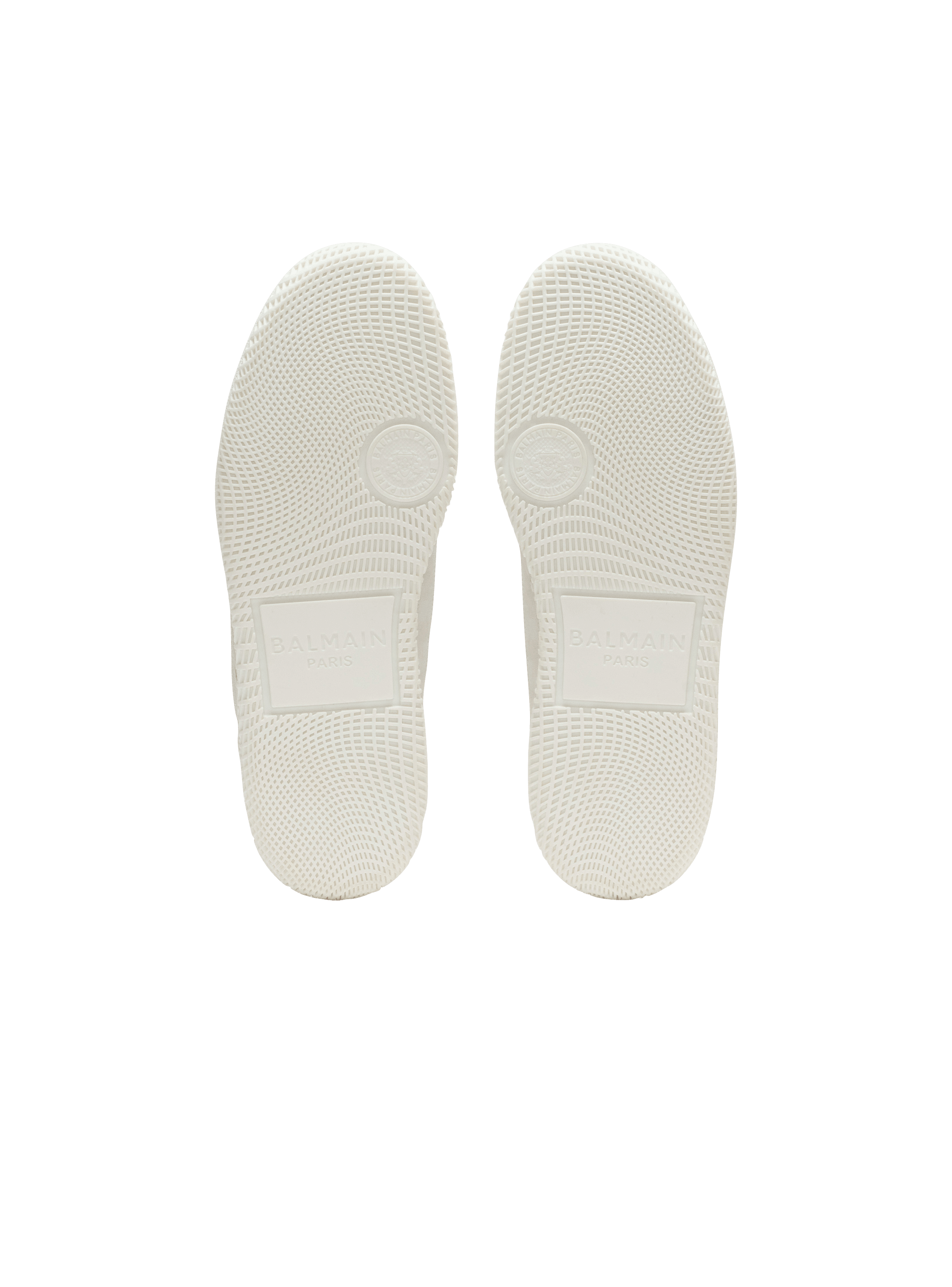 Leather Balmain Swan Mid-Top lace-up trainers 