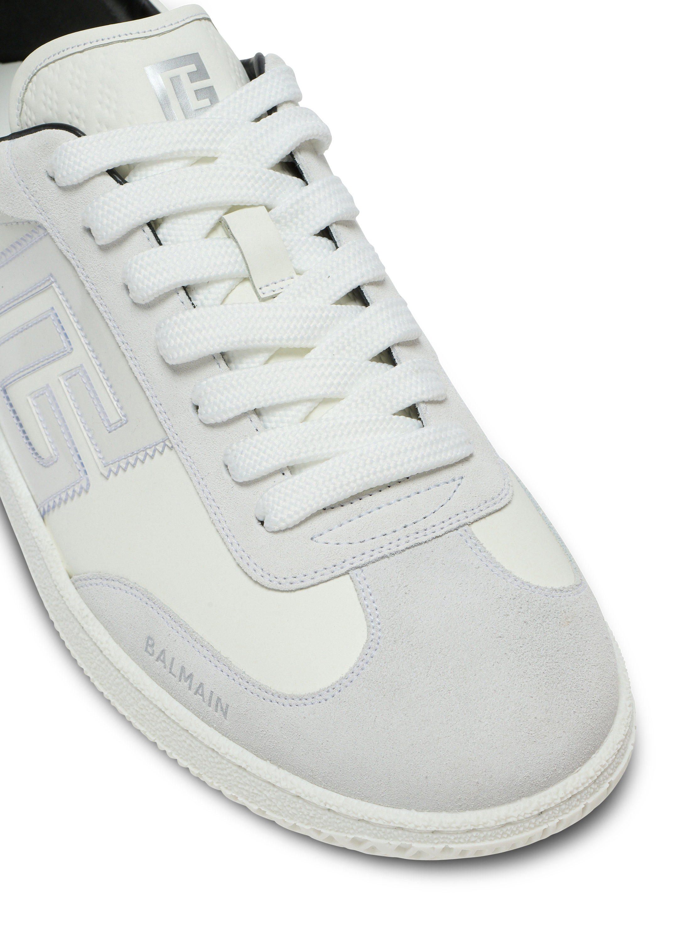 Suede Balmain Swan trainers white - Men | BALMAIN
