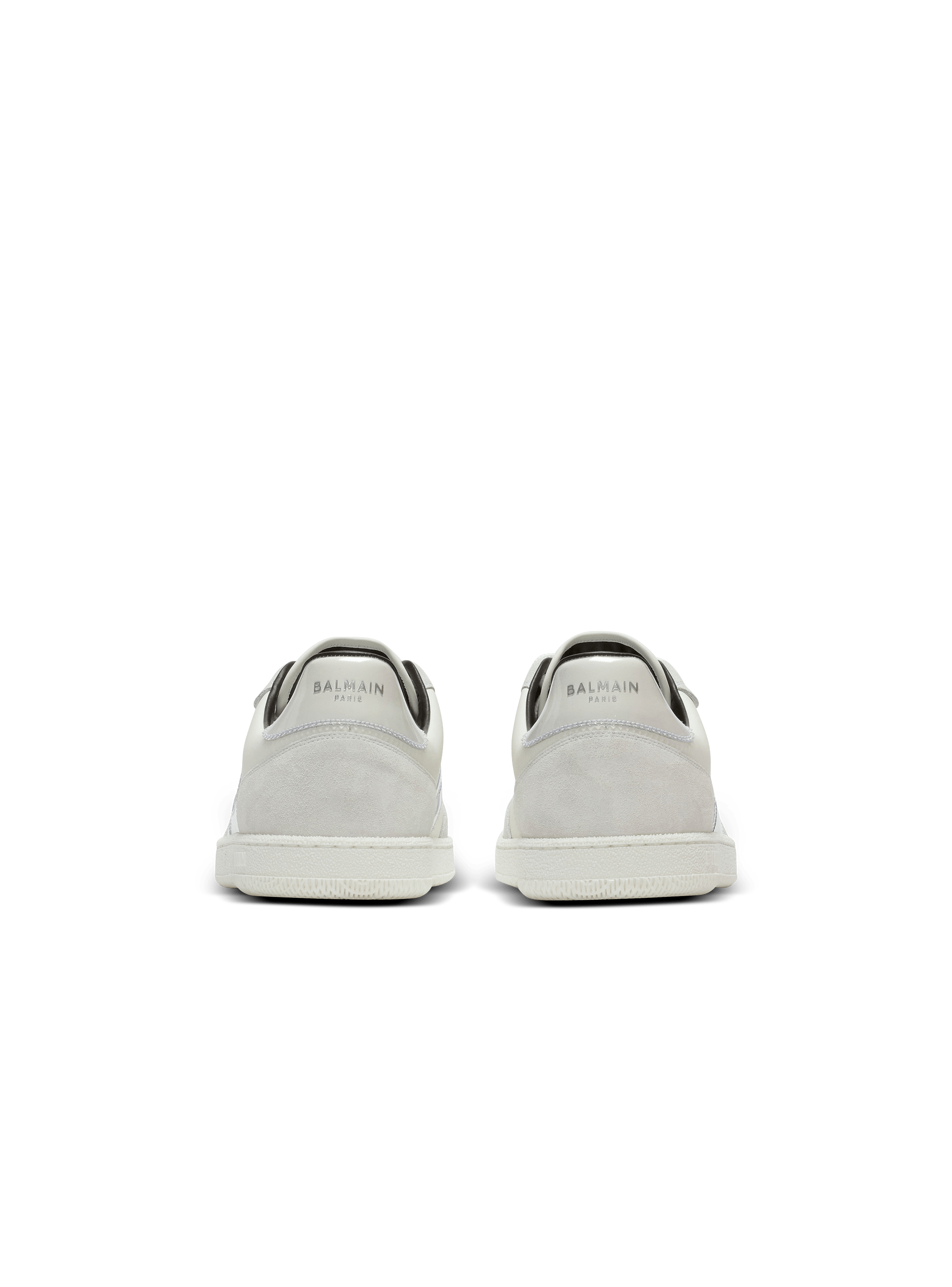 Suede Balmain Swan trainers white - Men | BALMAIN