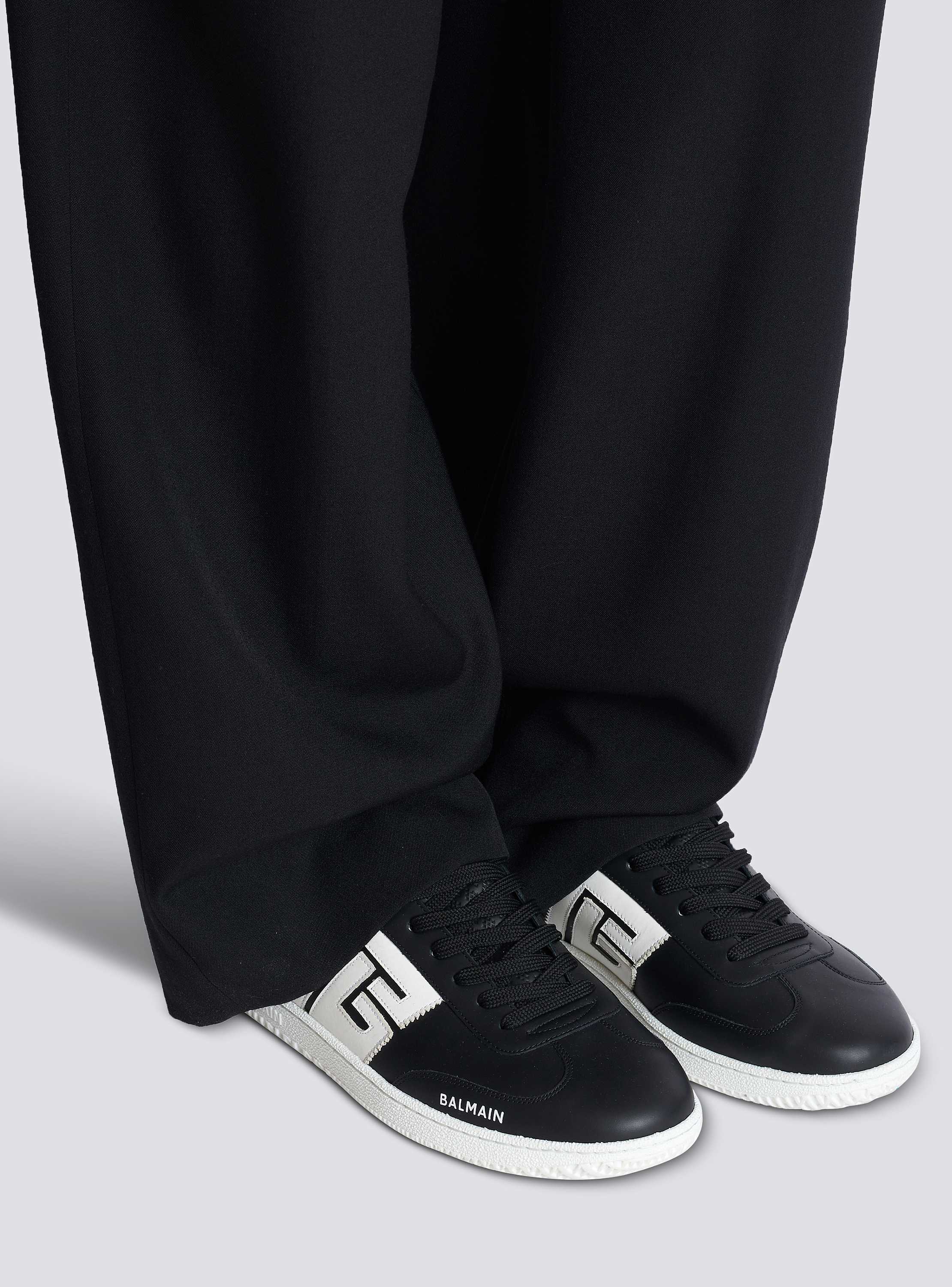 Calfskin Balmain Swan trainers - Men | BALMAIN