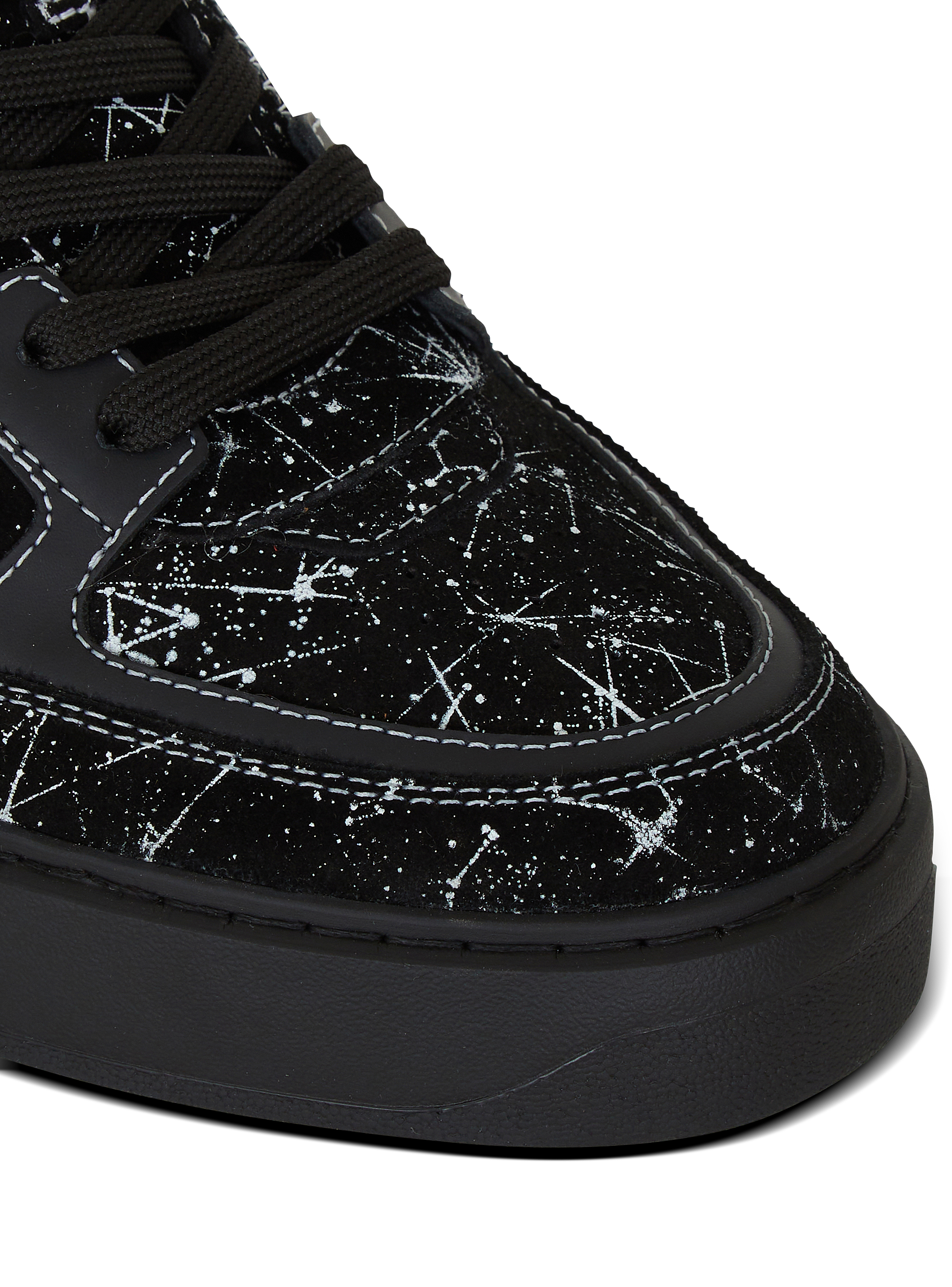 【関税＆送料込み】Balmain 'B-Court Skate' Sneakers B-Court Puffy Skate sneakers in calfskin and suede grey grey