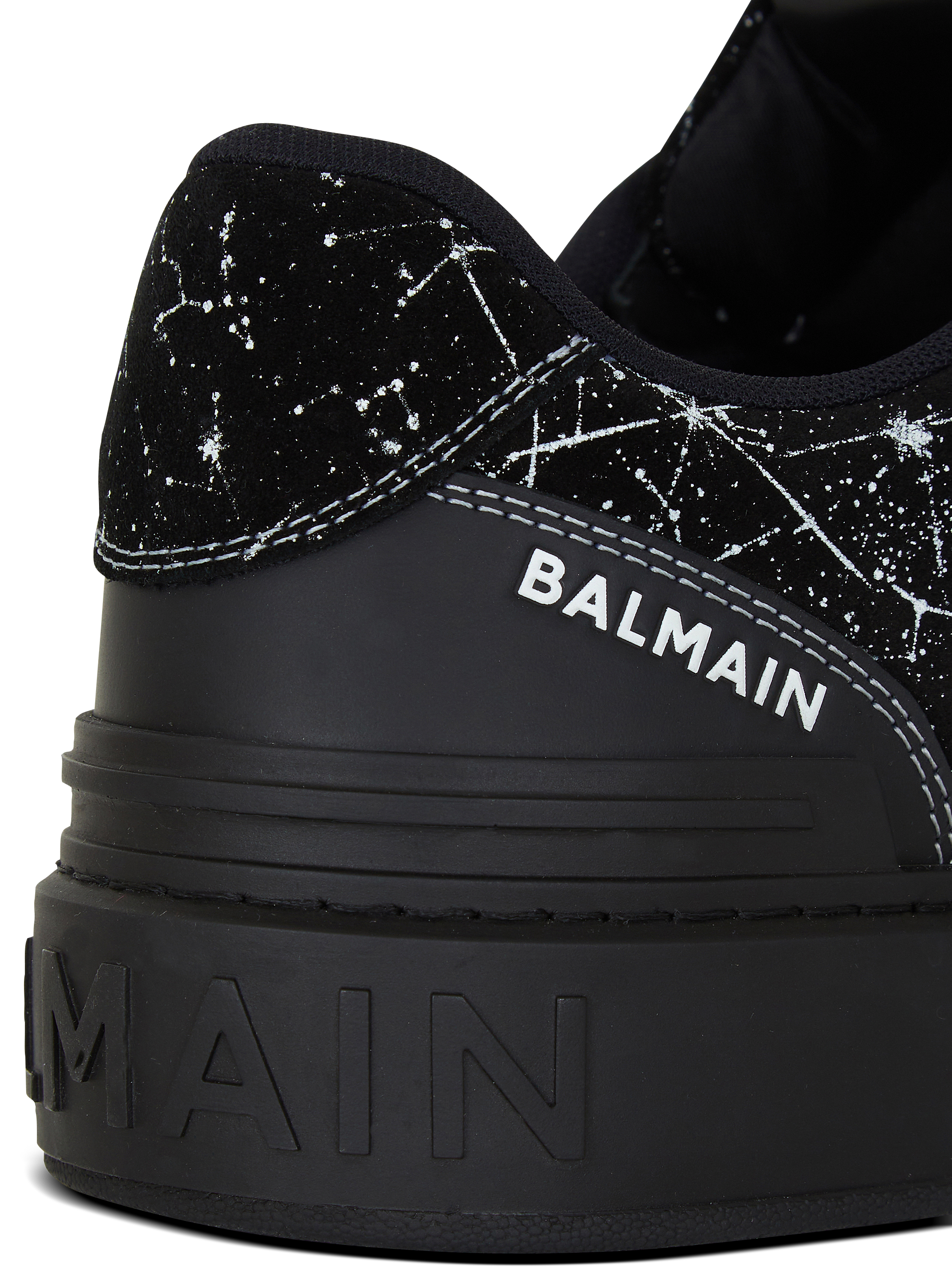 スニーカー BALMAIN SS25 'B-Court Skate' sneakers (EM1VI378TFJM Y16) B-Court Flip sneakers in monogrammed denim - Men | BALMAIN