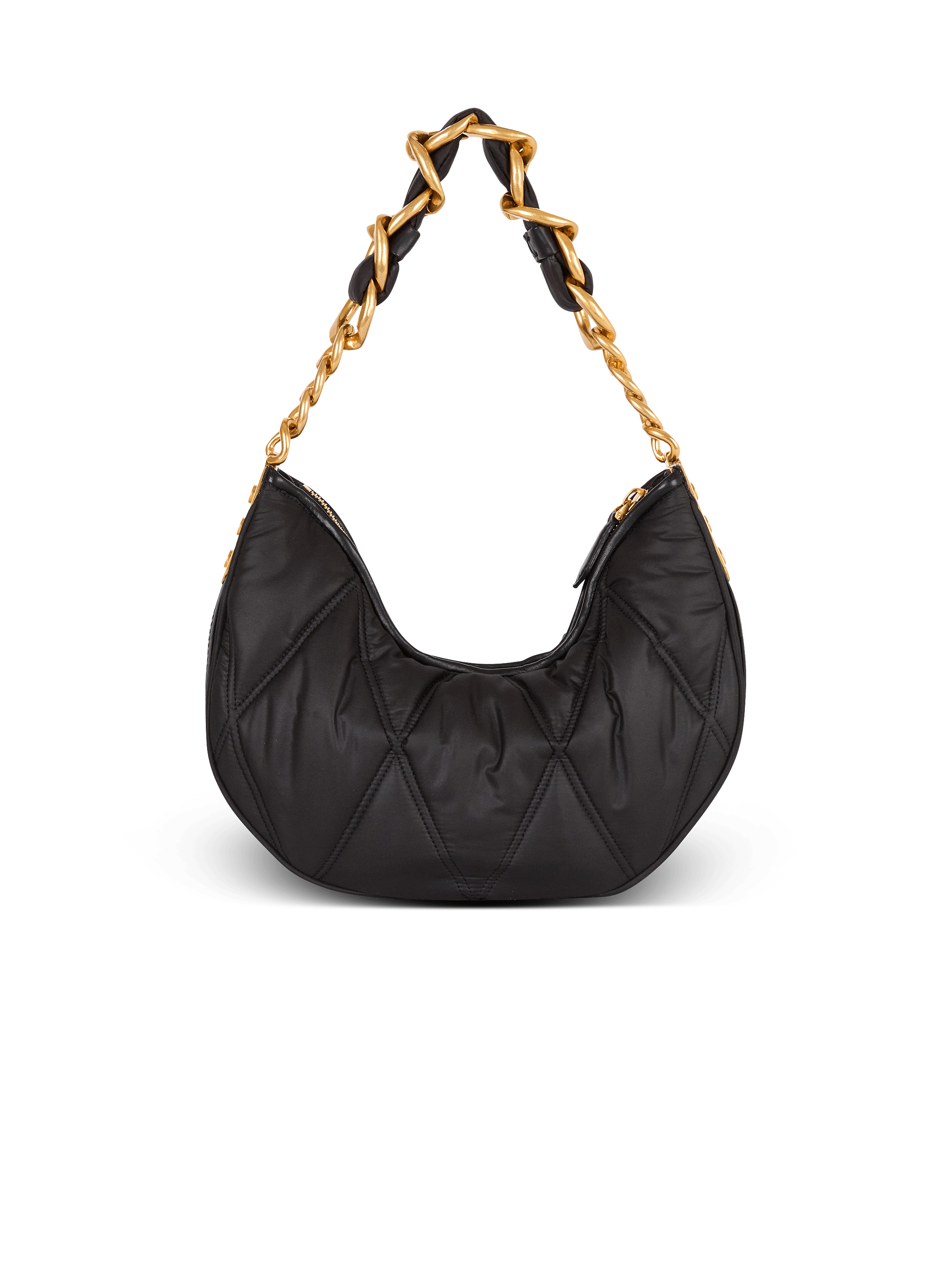 1945 Soft Moon bag in diamond-quilted nylon black - Men